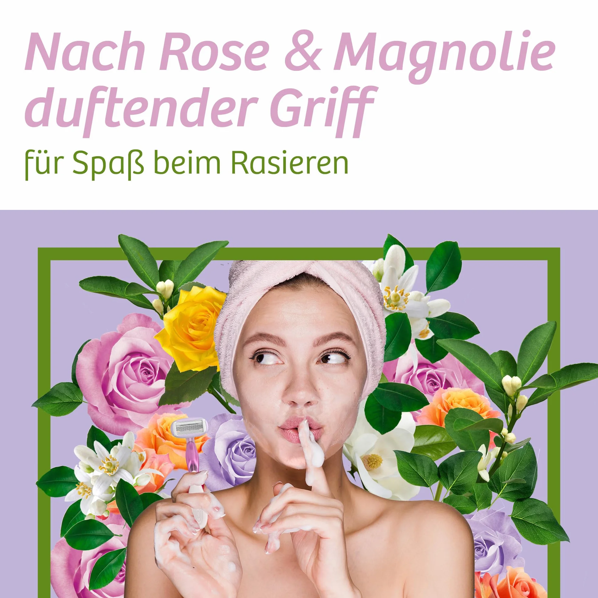BIC Soleil Escape Maszynka do strzyżenia dla kobiet, różowo-magnolia, z 5 liśćmi i opaską nawilżającą z olejkiem migdałowym, 3 szt