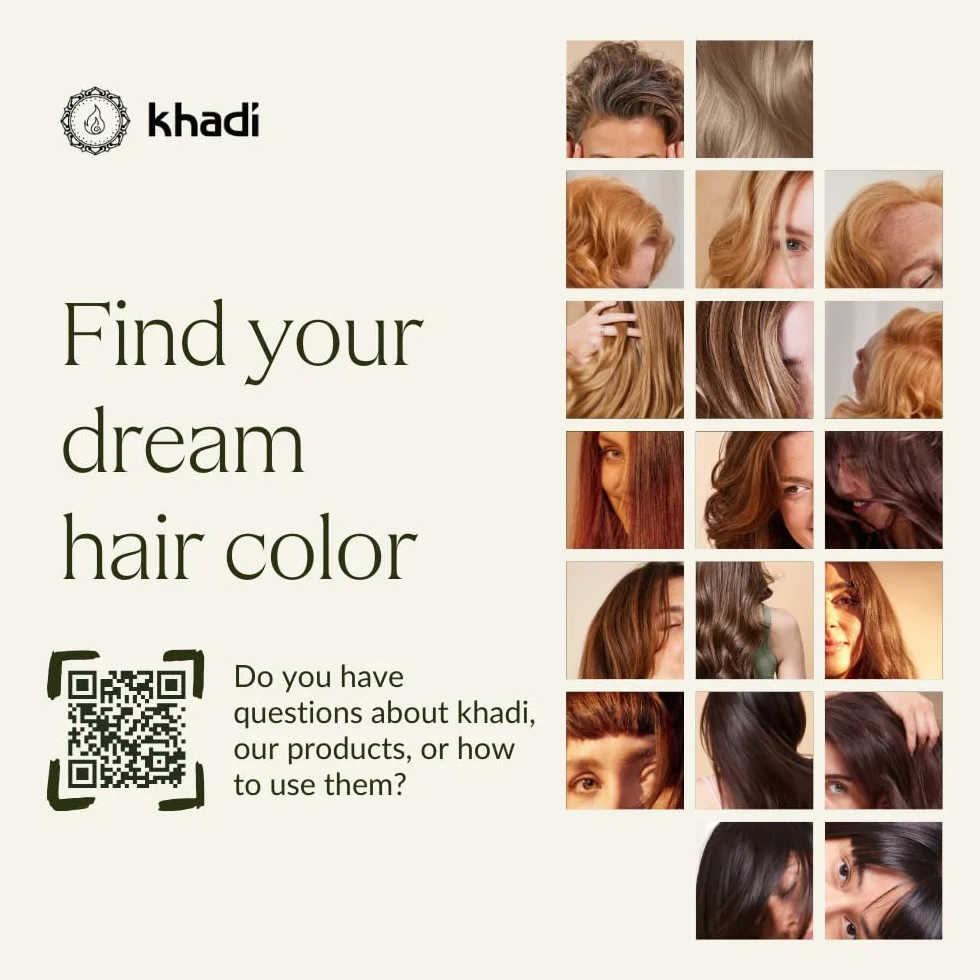 khadi ŚREDNI BLOND roślinna farba do włosów, zanurza włosy w ciepłym średnim blondzie z aksamitnymi refleksami kolorystycznymi, w 100% roślinna i naturalna, certyfikowane kosmetyki naturalne, 100g