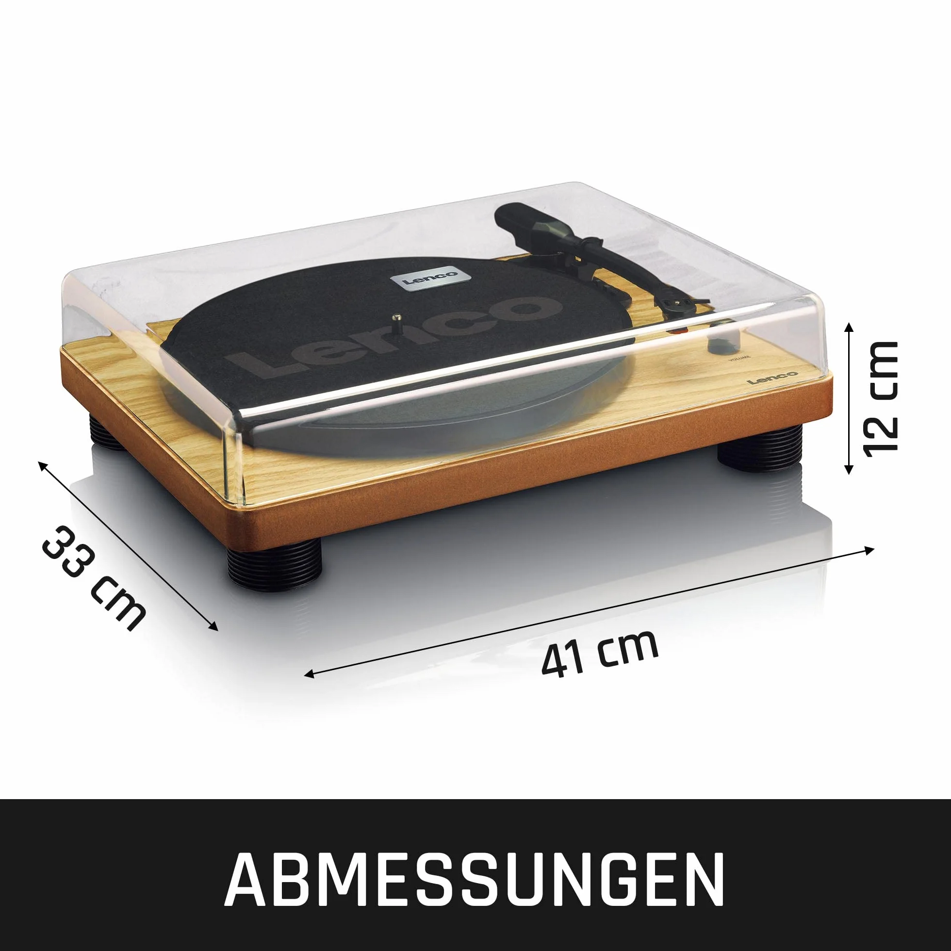 Gramofon Lenco (Ls-50 Wood) Wyjście RCA i USB, 2 głośniki wewnętrzne ze wzmocnionym charakterem