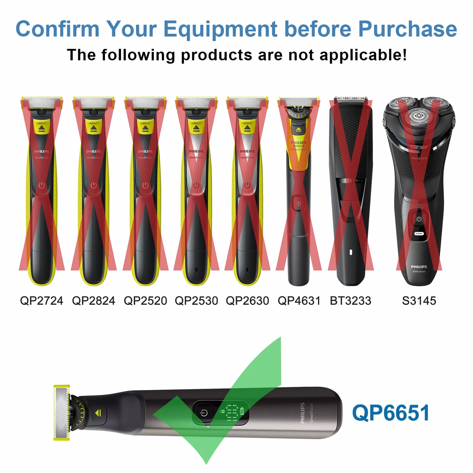 Ładowarka 15 V kompatybilna z Philips Norelco HQ8505 serii 3000, 5000, 7000, 9000, QP6520, QP6510, QP6620, MG5750, MG7790, zasilacz z kablem (1)