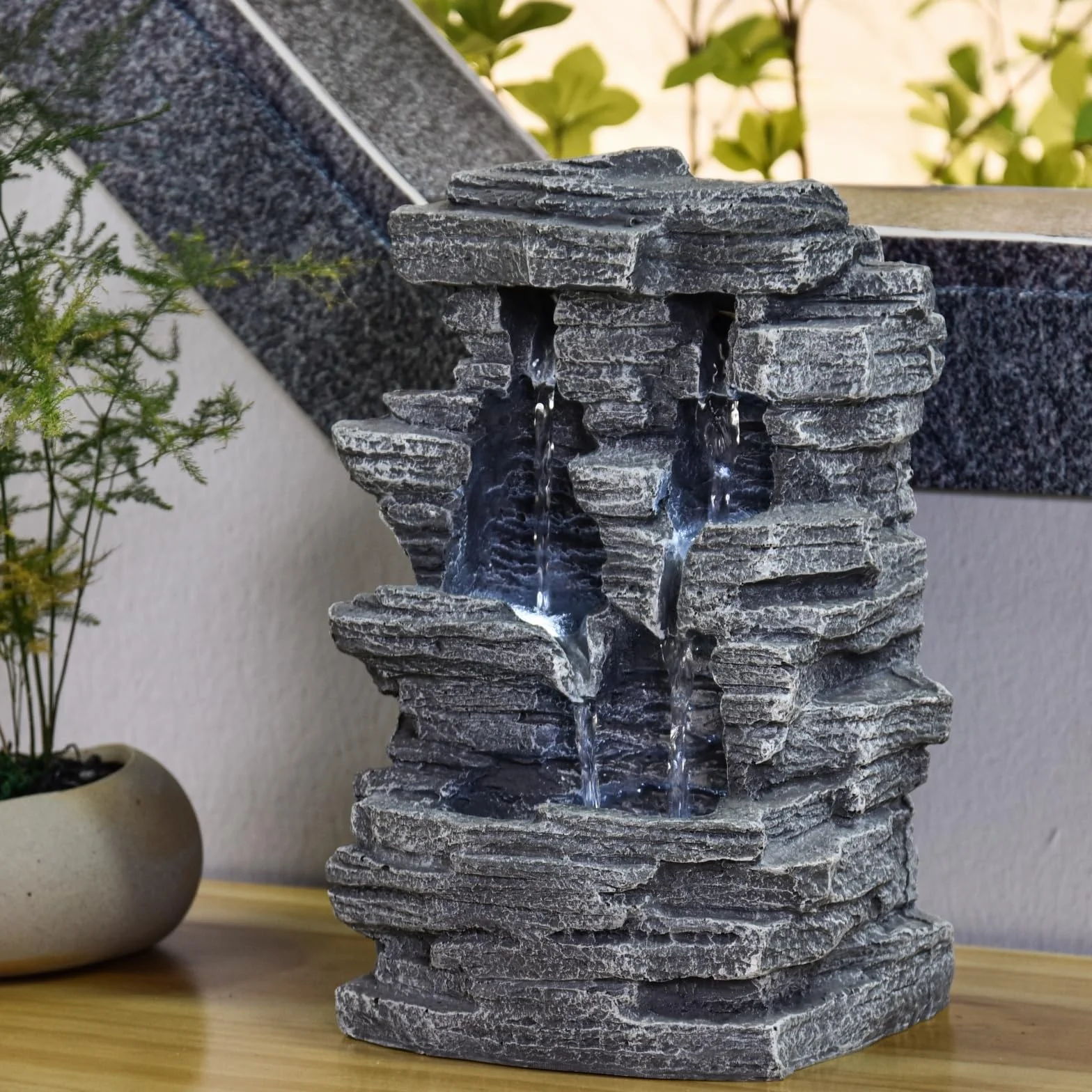 Zen Arôme Grand Canyon Fontanna Ogrodowa Szary 19x16x28 cm