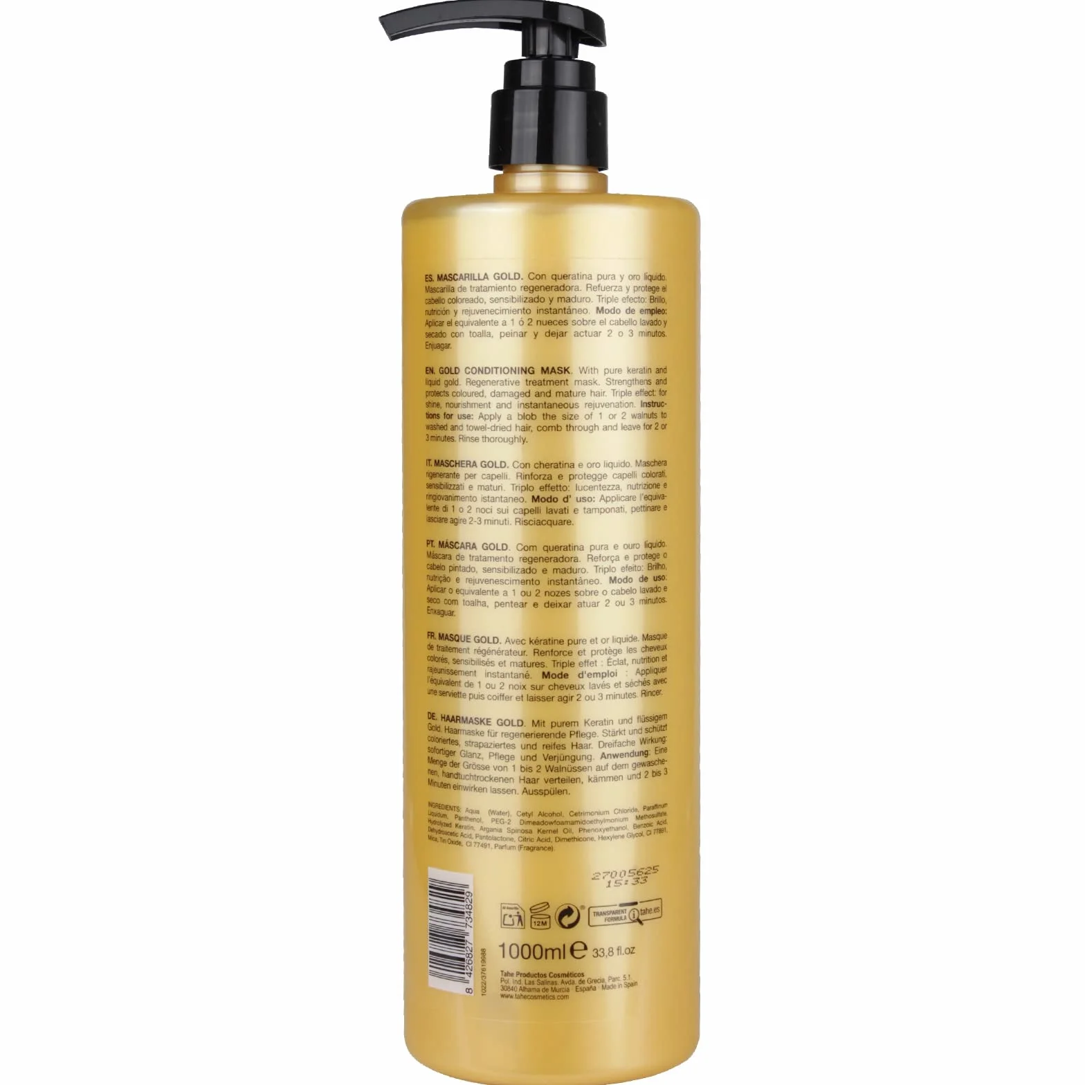 Tahe Botanic Gold Maska do Włosów, 1 kg