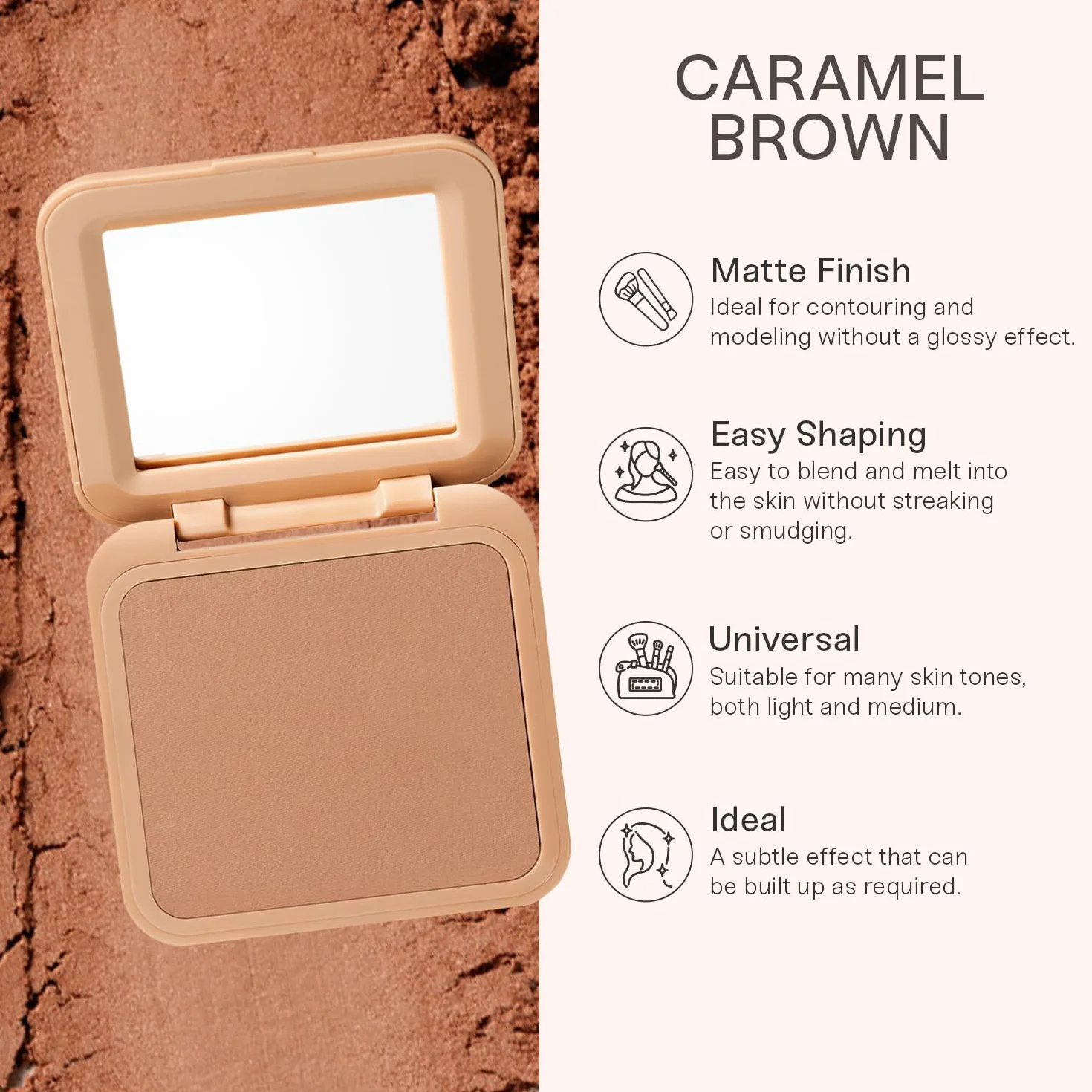 EVERYBODY LONDON Bronzer prasowany Caramel Brown