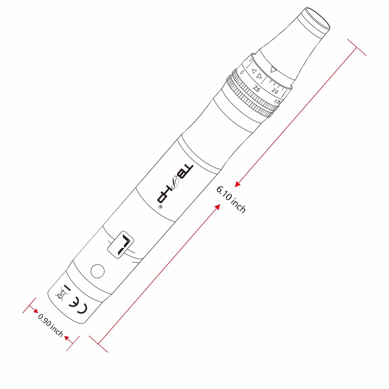 Dermapen TBPHP M1 z LCD mezoterapia + wkłady 12 szt (Różowy)