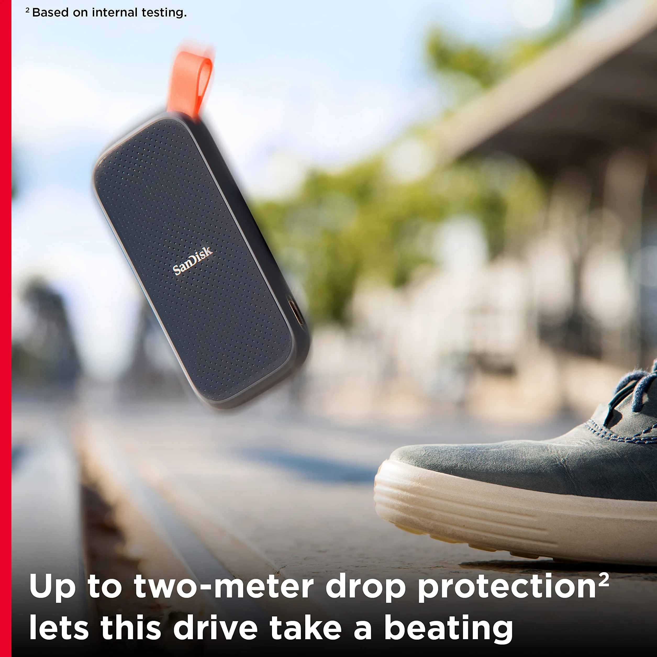SanDisk 2TB Portable SSD external SSD USB 3.2 Gen 2 up to 520 MB/s read speeds, Black