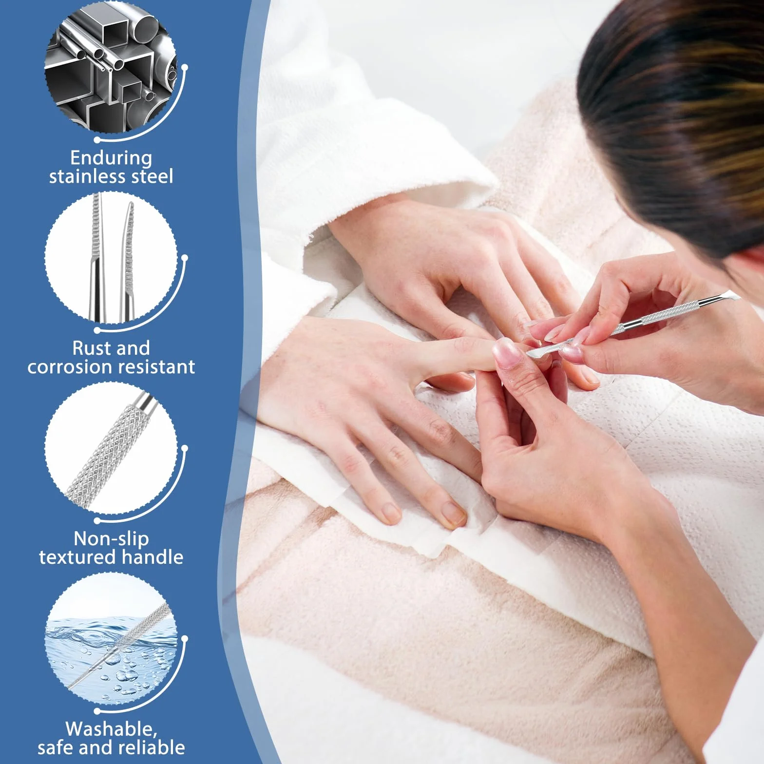 10 sztuk zestaw do wrastających paznokci, zestaw do pedicure ze stali nierdzewnej, profesjonalny zestaw do pielęgnacji stóp, zestaw do pedicure z pielęgnacją stóp z 1 sztuką szczypiec Hawkbill i 10