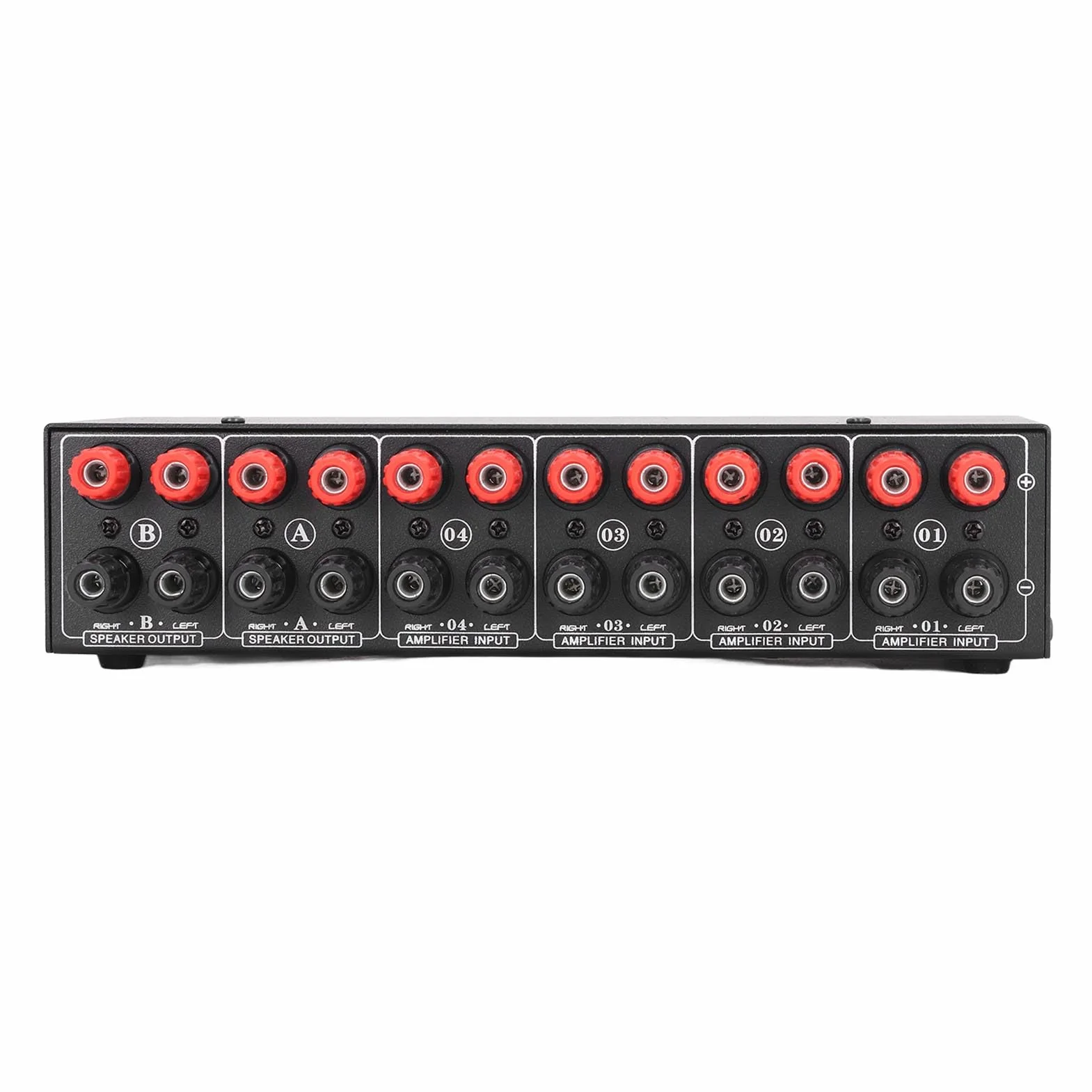Głośnik, przełącznik wyboru pasywny, 4 wejścia, 2 wyjścia stereo audio rozdzielacz box z niezależnymi regulatorami głośności 300 W
