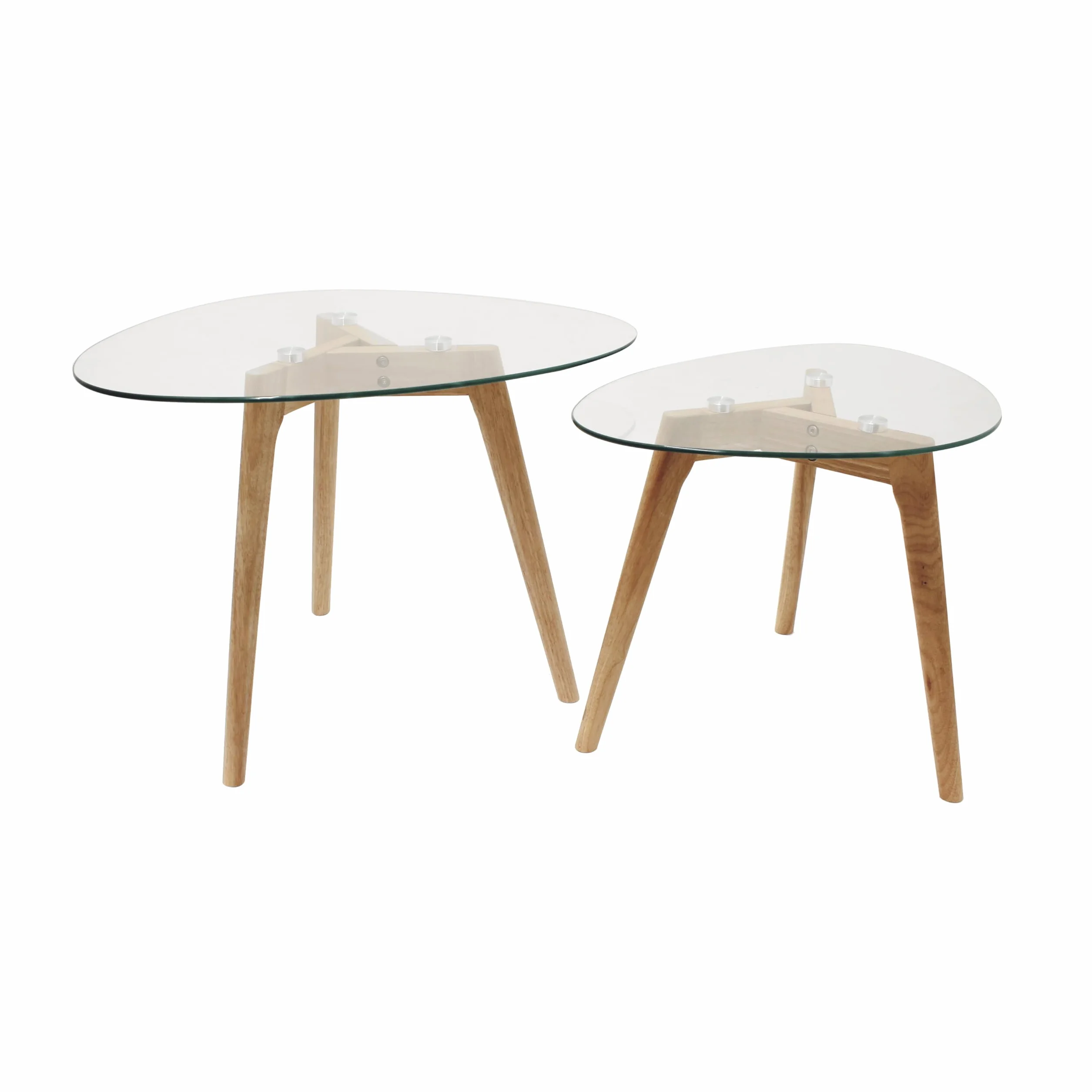 THE HOME DECO FACTORY Mesas Nido de Madera 2 sztuki 60 x 45 x 43 cm