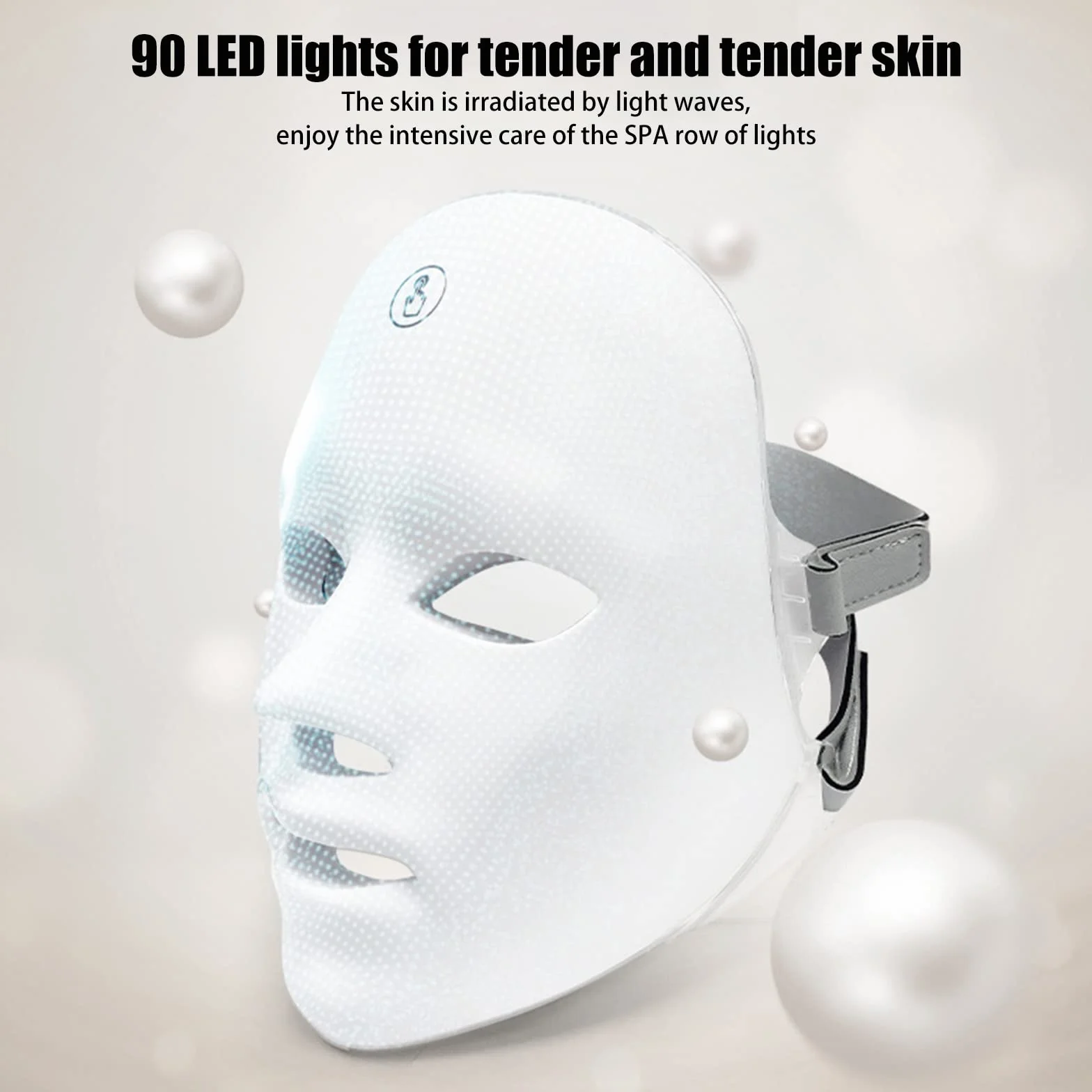 TWSOUL Maska na twarz LED, terapia fotonowa, bezprzewodowa, 7 kolorów LED, odmładzająca maseczka na twarz, przeciw starzeniu się, wybielaniu, redukuje pryszcze (a)