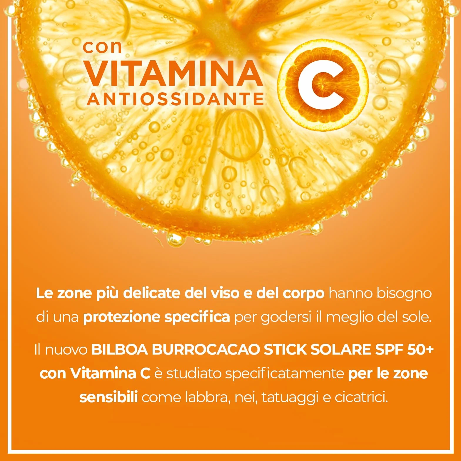 Bilboa Solar Stick SPF 50+ z witaminą C, idealny do wrażliwych miejsc, takich jak usta, tatuaże, blizny, szybko wchłaniająca się formuła, nie pozostawia tłustych i nie pozostawia śladów, 12 ml