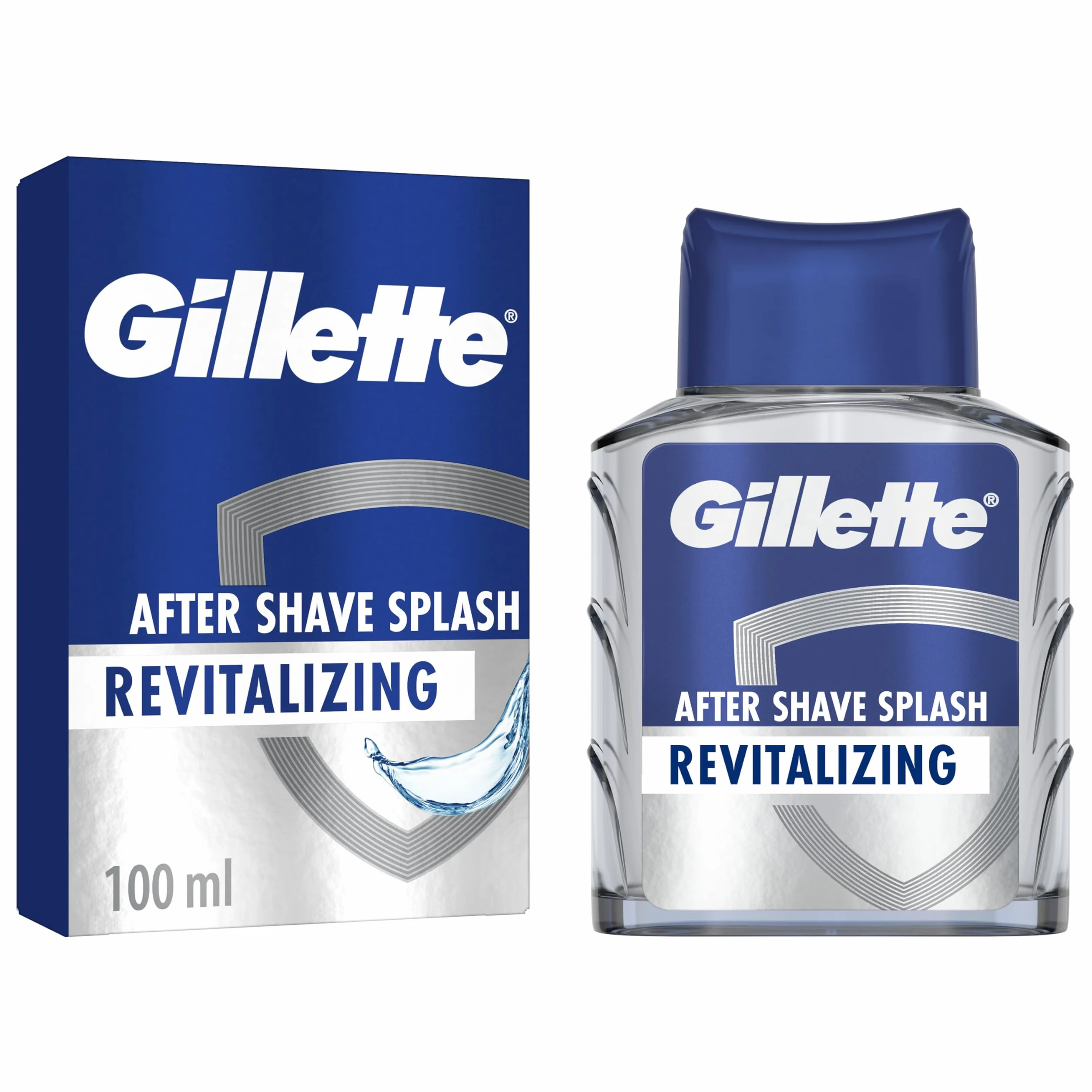 Gillette Seria Splash do pielęgnacji brody po goleniu dla mężczyzn (100 ml), orzeźwiające i orzeźwiające uczucie, orzeźwiający zapach świeżości morza do golenia, prezent dla mężczyzn