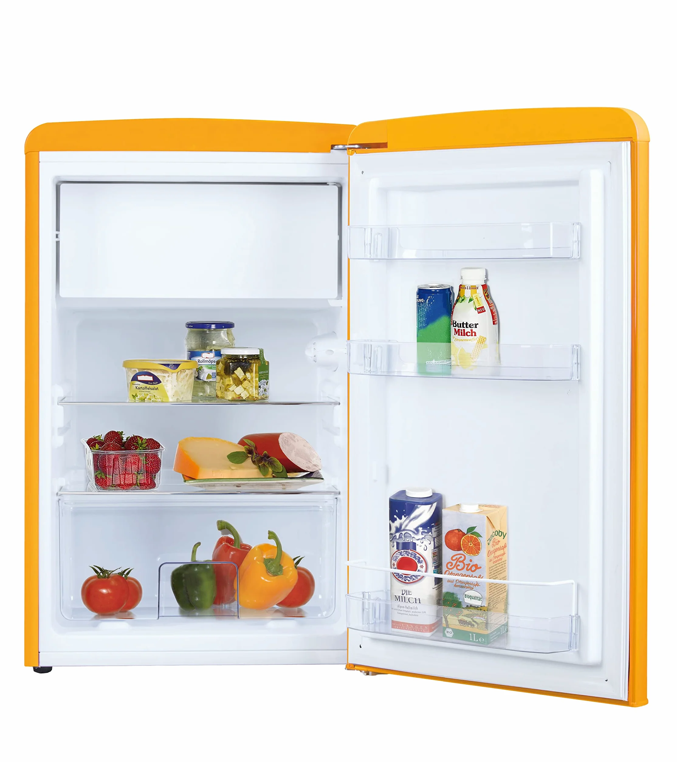 Amica KS 15613 Y Retro lodówka z zamrażalnikiem 88 x 55 x 62 cm żółty