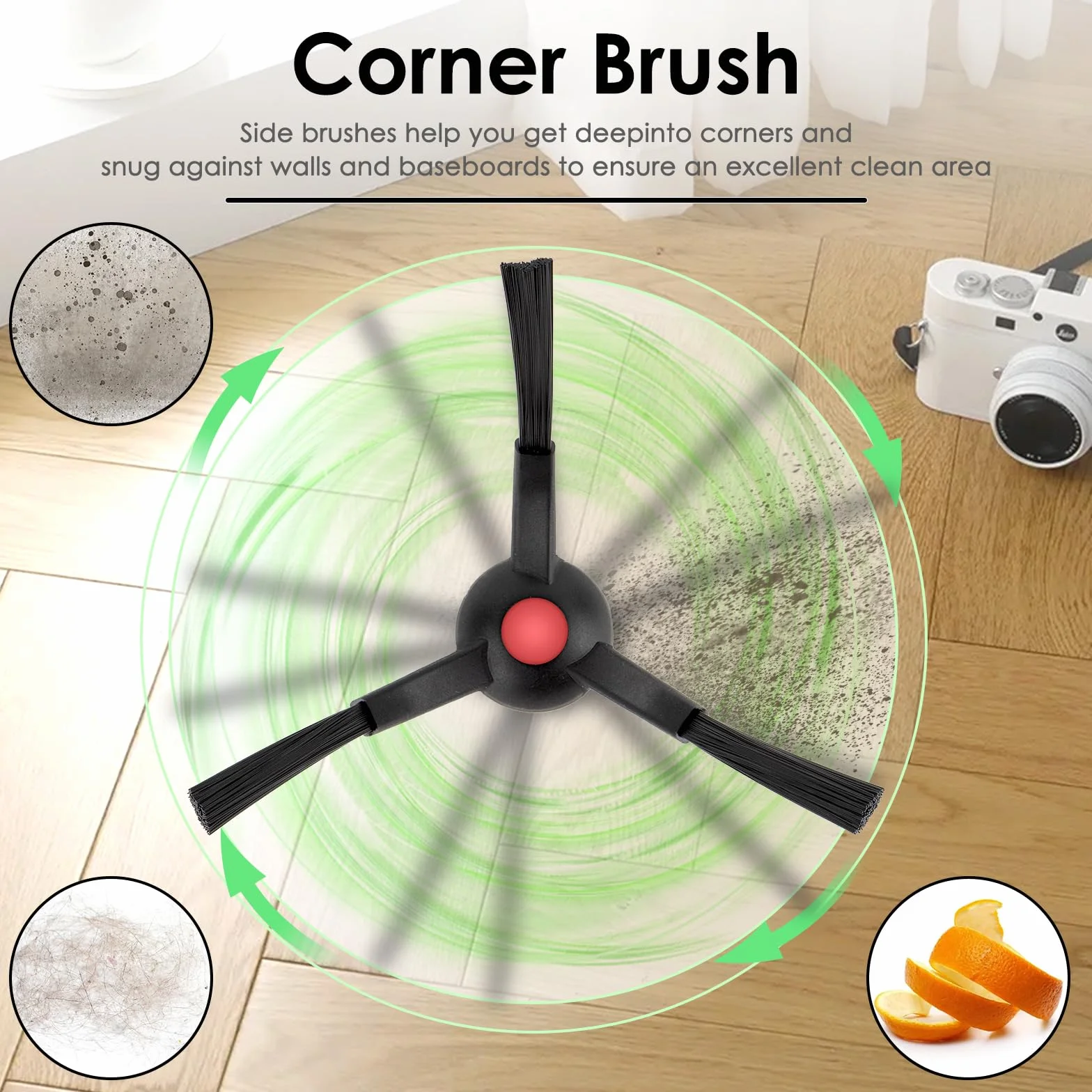(8 sztuk) Omni S1 Pro szczotki boczne do odkurzacza Eufy Omni S1 Pro / E25/ E28/ C28/ E35 Robot Vacuum, zestaw wymiennych szczotek bocznych, szczotki do zamiatania krawędzi, zestaw akcesoriów do