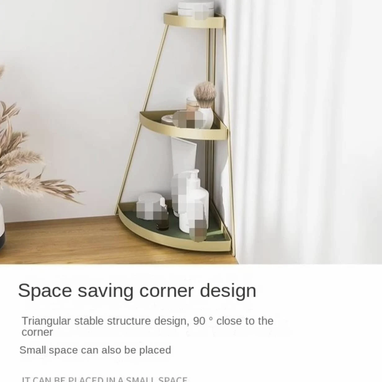 Przechowywania Kosmetyków Organizer na Kosmetyki Narożna Kosmetyczna Żelazna Półka Toaletka Na Biurko 3-poziomowa Prosta Szminka Do Makijażu Rack Organizer Organizer do Makijażu Stojak na Kosmetyki (