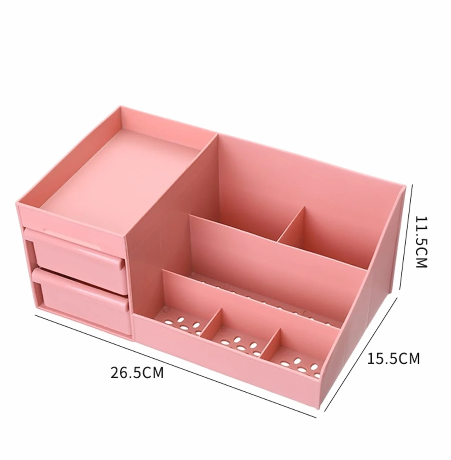 Stojak na Kosmetyki, Pudełko Do Przechowywania Kosmetyków Z Szufladami Tworzywa Sztucznego, Szminek, Produktów Pielęgnacji Skóry Blat Roboczy(Pink)