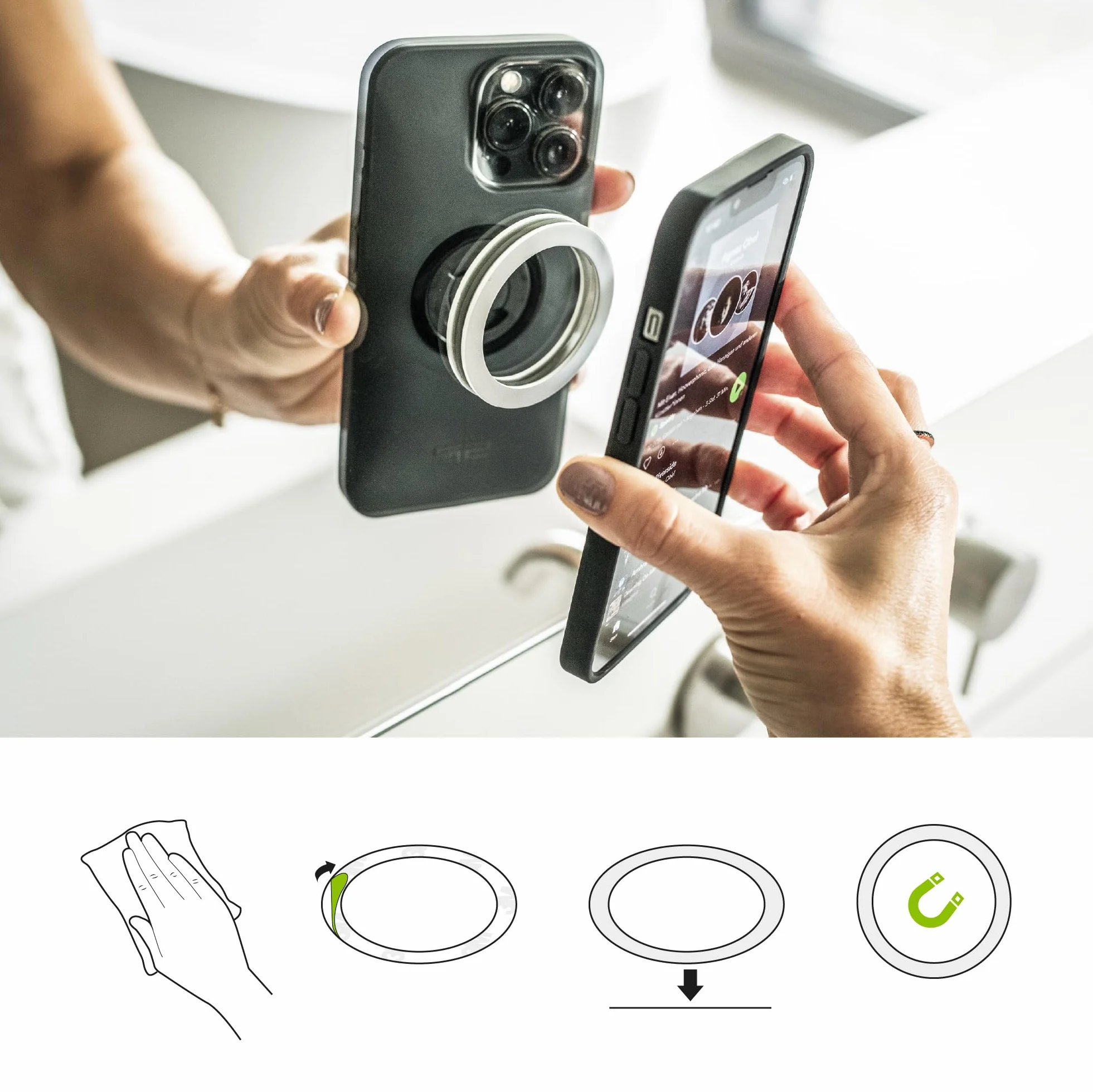 SP CONNECT Zestaw na rower szosowy kompatybilny z iPhone 17 Pro Max |SPC+| Uchwyt na telefon do roweru szosowego | Uchwyt na telefon do roweru Gadget