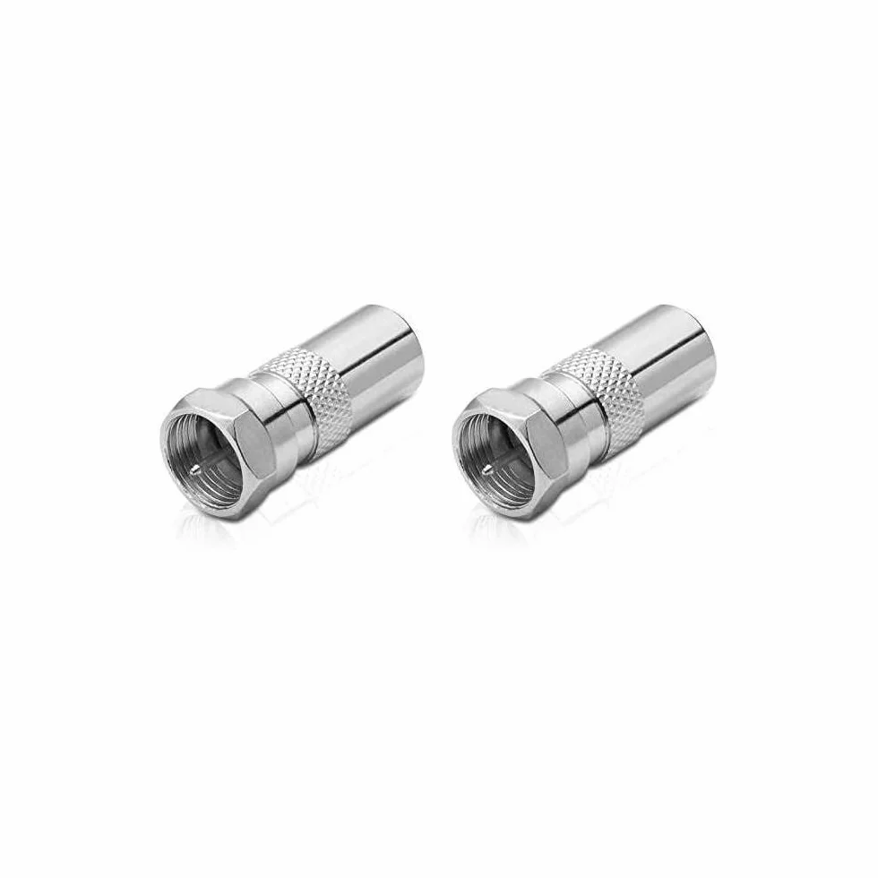 conecto SA-CC50829-SET2 adapter antenowy, wtyczka F na wtyczkę IEC, adapter do podłączenia złączy IEC ze złączami satelitarnymi, zestaw 2 szt