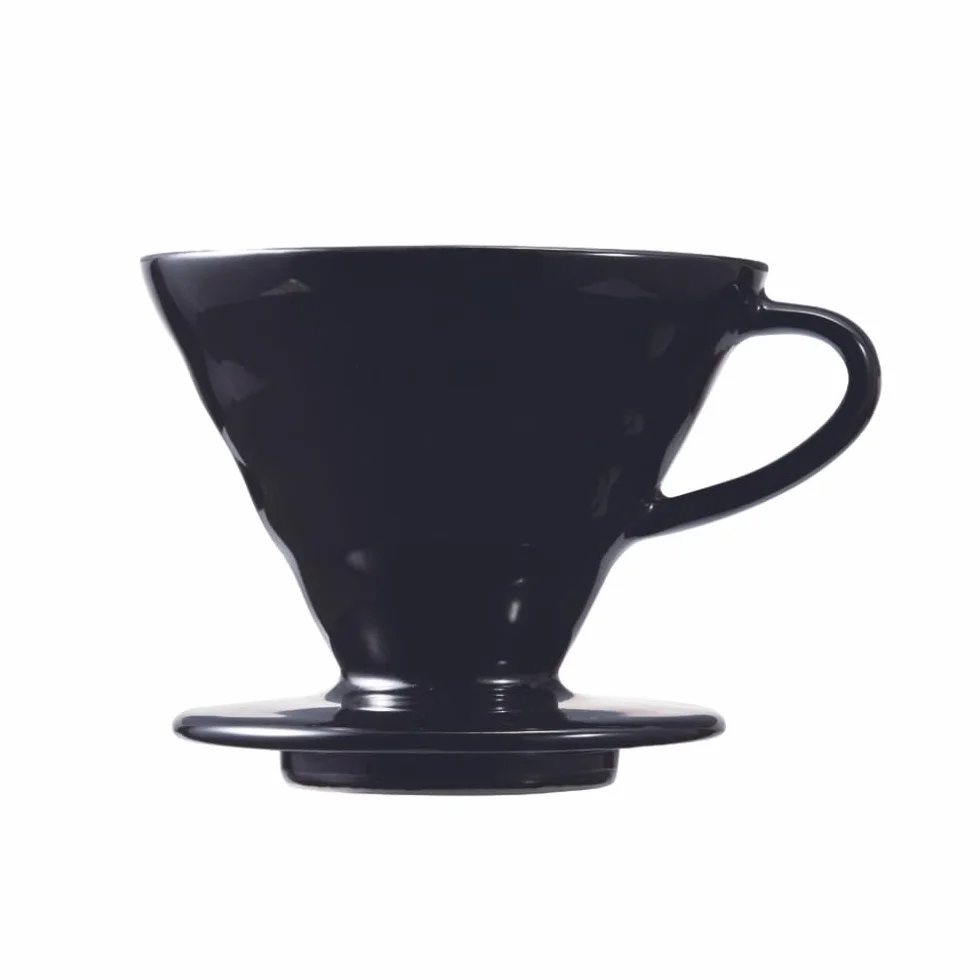 HARIO KDC-02-B V60 przezroczysty ekspres do kawy 02, model Kasuya, 145 uncji (400 ml), czarny