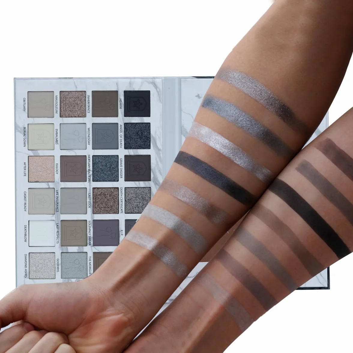 24 kolorów czarno-szare paleta cieni do powiek Smokey, matowe cienie do powiek Smoky, błyszczące, wysoko pigmentowane podstawowe cienie do powiek w kolorach czarny, biały, szary, do makijażu na