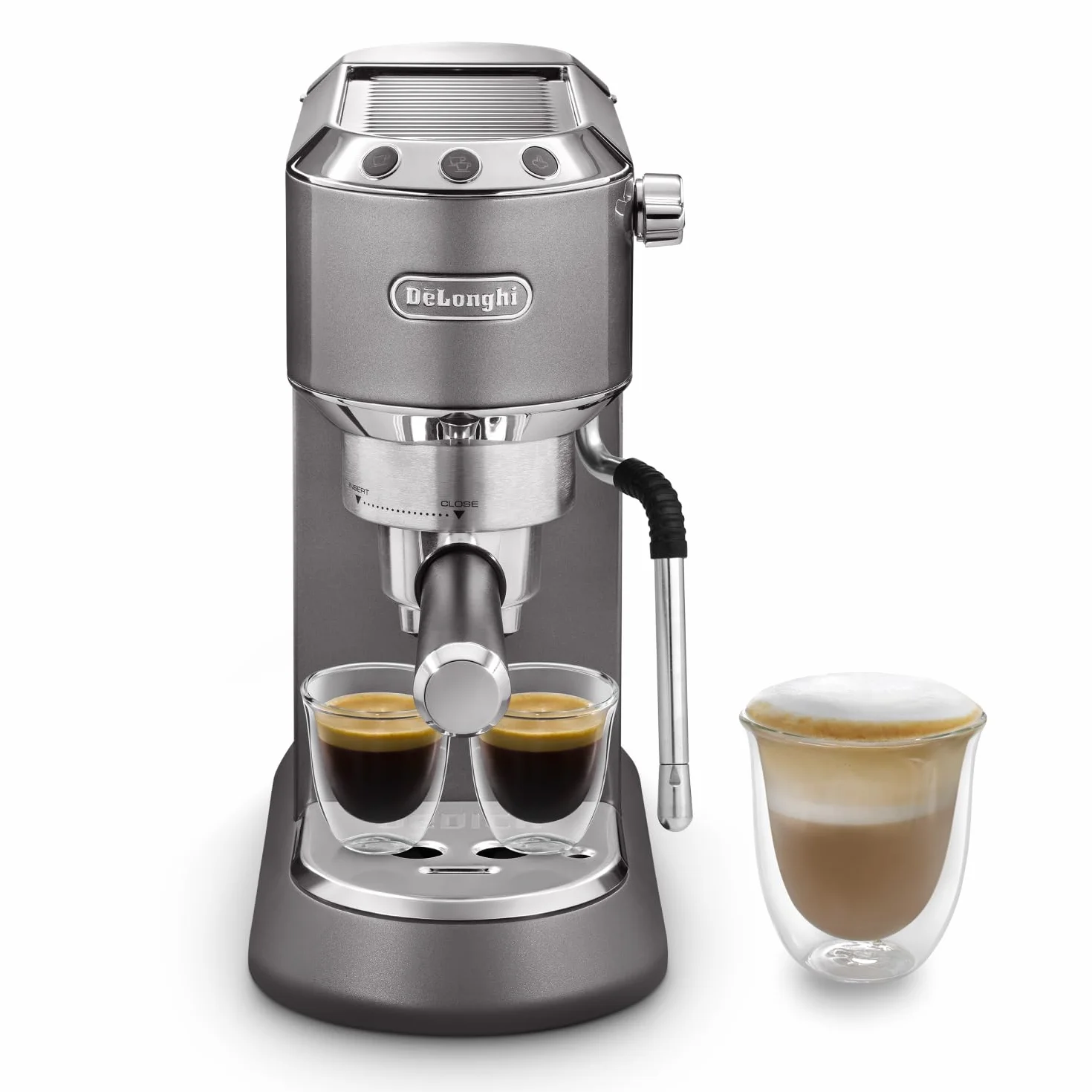 DeLonghi Dedica Arte EC 885.GY Ekspres do kawy, 15 cm, 1 L zbiornik, szary