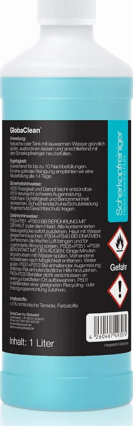 środek czyszczący do głowic - Kompatybilny z wkładami Braun Clean & Renew - Wkłady czyszczące Braun Series 9 - Środek czyszczący do głowic Braun - 1L