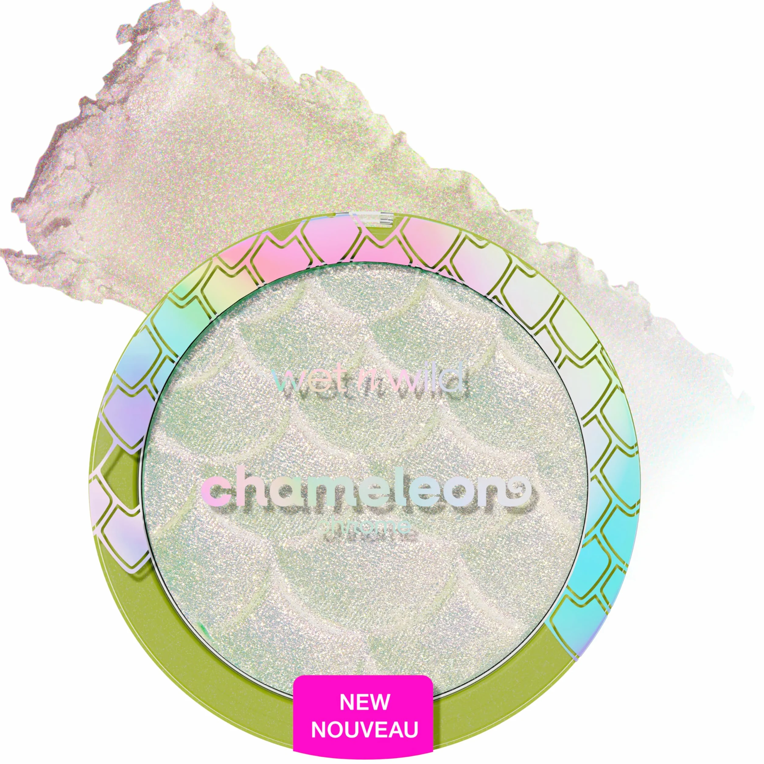 Wet n Wild Chameleon Chrome Highlighter, Rozświetlacz w Pudrze, z Odbijającymi Światło Pigmentami dla Dynamicznej Zmiany Koloru, Konsystencja od Płynnej do Pudrowej, Budowanie Blasku, Too Sirius