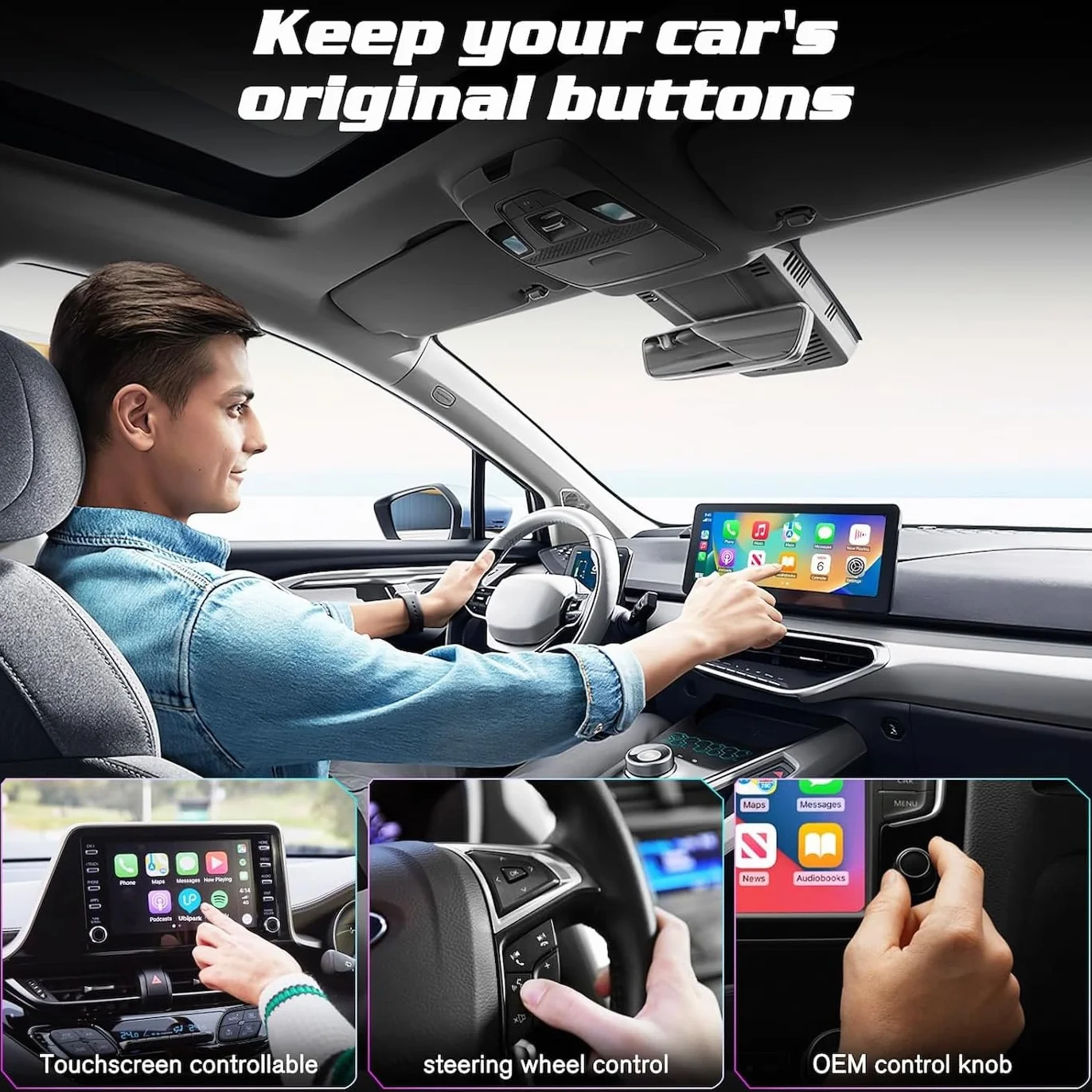 CarPlay bezprzewodowy klucz sprzętowy,szybka reakcja, szybkość transferu 5,0 GHz, automatyczne połączenie, asystent głosowy, plug-and-play,kompatybilny z aktualizacją OTA