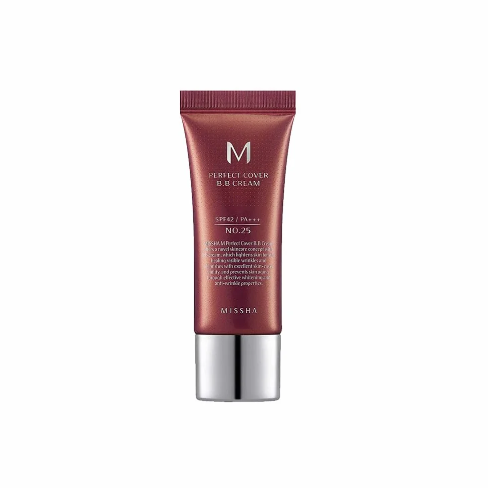 Missha M Perfect Cover krem do twarzy SPF42/Pa+++No. 25/ciepły beżowy, 20 ml, (1 opakowanie)