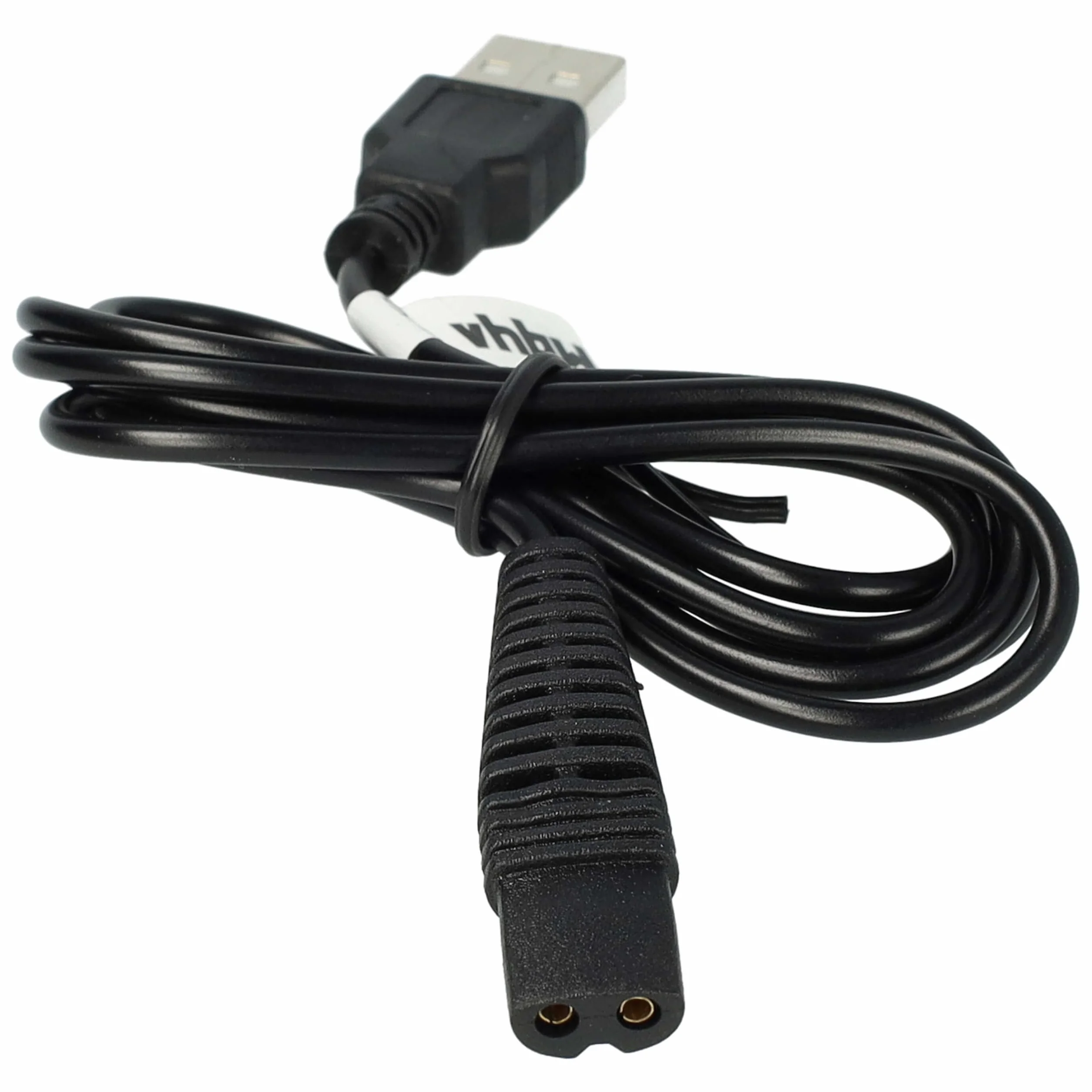vhbw Kabel do ładowania kompatybilny z golarką Braun CoolTec CT2CC, CT2S, CT3CC, CT4CC, CT4S, CT5CC, CT6cc - kabel zasilający, 120 cm, czarny