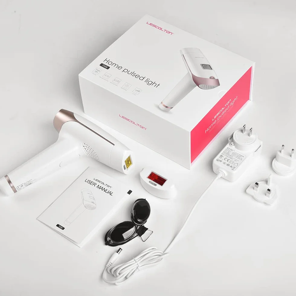 LESCOLTON Advanced IPL Urządzenie do Usuwania Włosów, Laserowe usuwanie włosów dla kobiet trwałe usuwanie włosów bezbolesne profesjonalne urządzenie do usuwania włosów do użytku domowego ipl usuwanie włosów do ciała, twarzy i bikini
