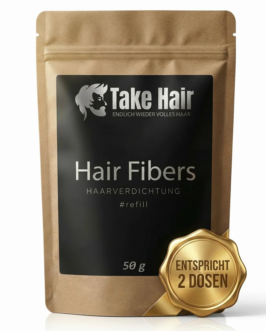 Take Hair worek uzupełniający do posypywania włosów, 50 g, utrzymuje się w deszczu i wietrze, dla mężczyzn i kobiet, do zagęszczania włosów, proszek do włosów, proszek do włosów, wypadanie włosów