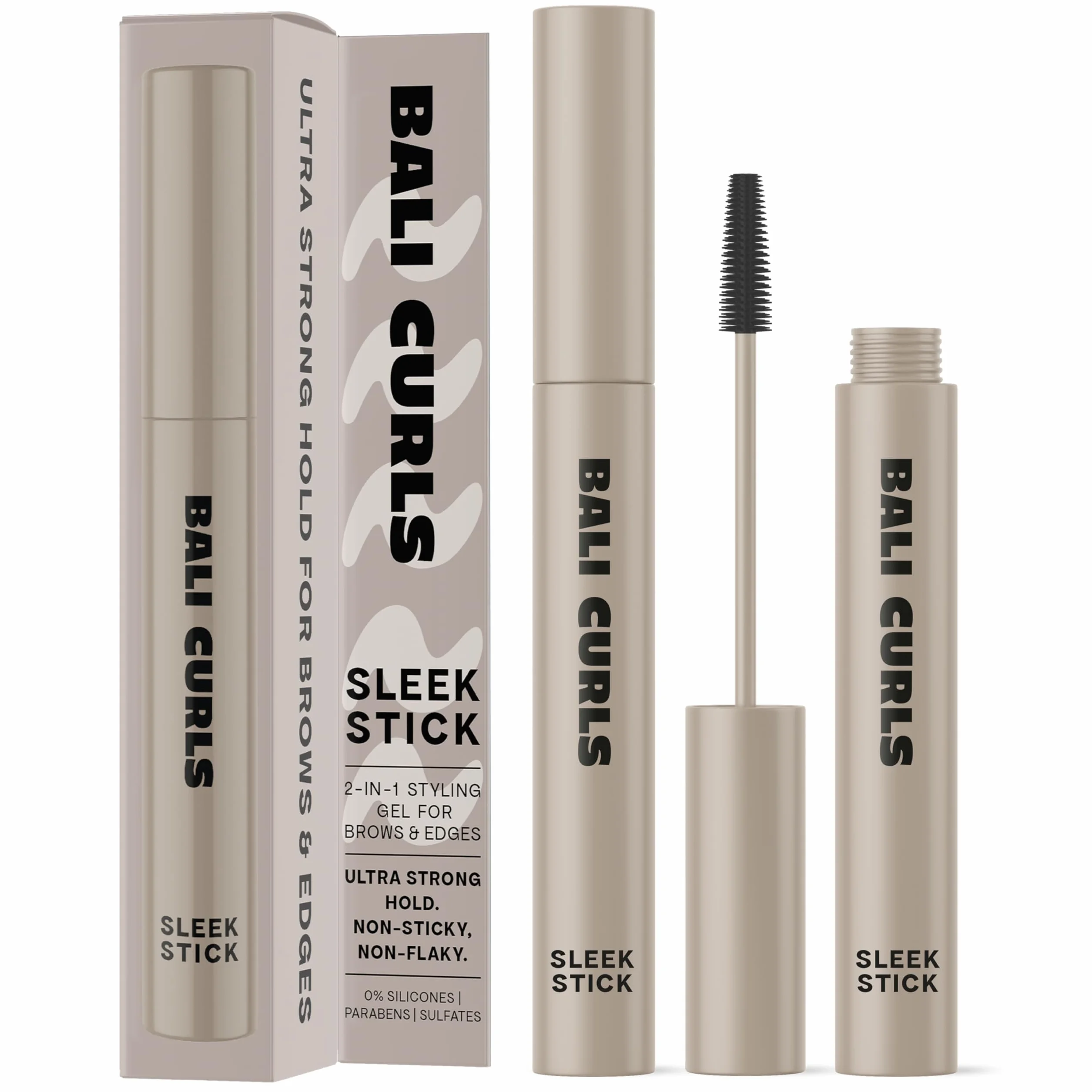 Bali Curls Sleek Stick – sztyft do brwi z mocnym trzymaniem – przezroczysty wosk do stylizacji brwi i krawędzi – nadaje się do stosowania metodą wegańską i kręconą – 15 ml
