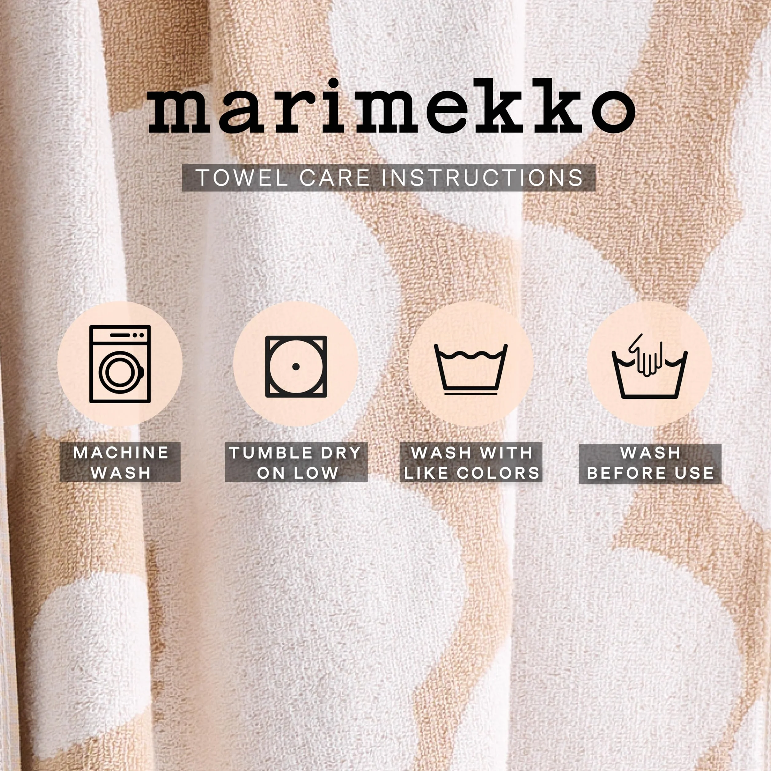 Marimekko Unikko Bawełniana ściereczka frotte 30 cm x 30 cm czerwona