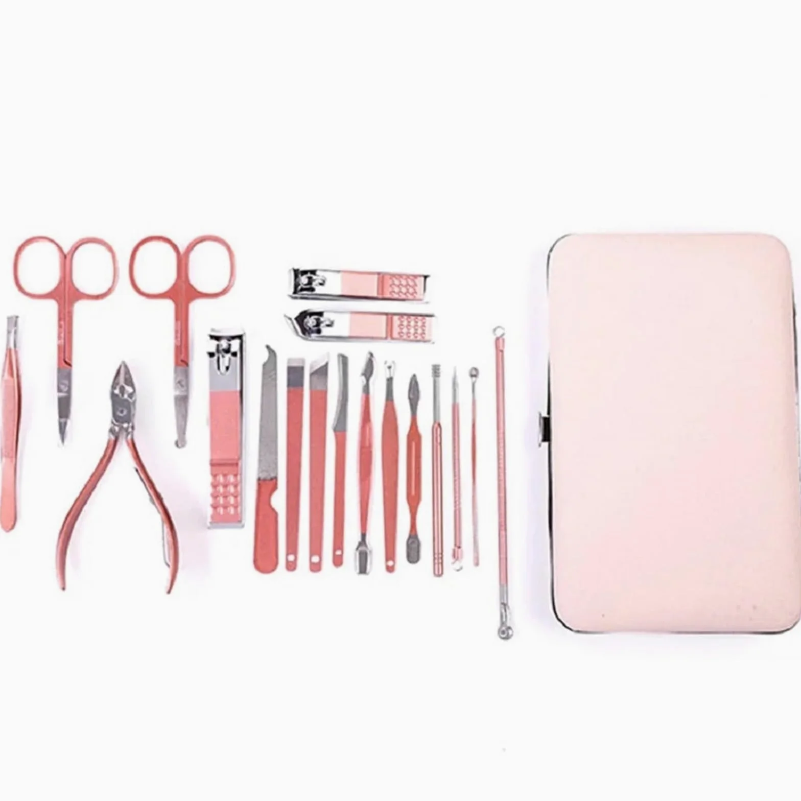 Zestaw do manicure narzędzia nowe różowe złoto i czarne nożyczki do paznokci zestaw obcinacz do paznokci pedicure uroda narzędzia obcinacz do paznokci (16 szt.)