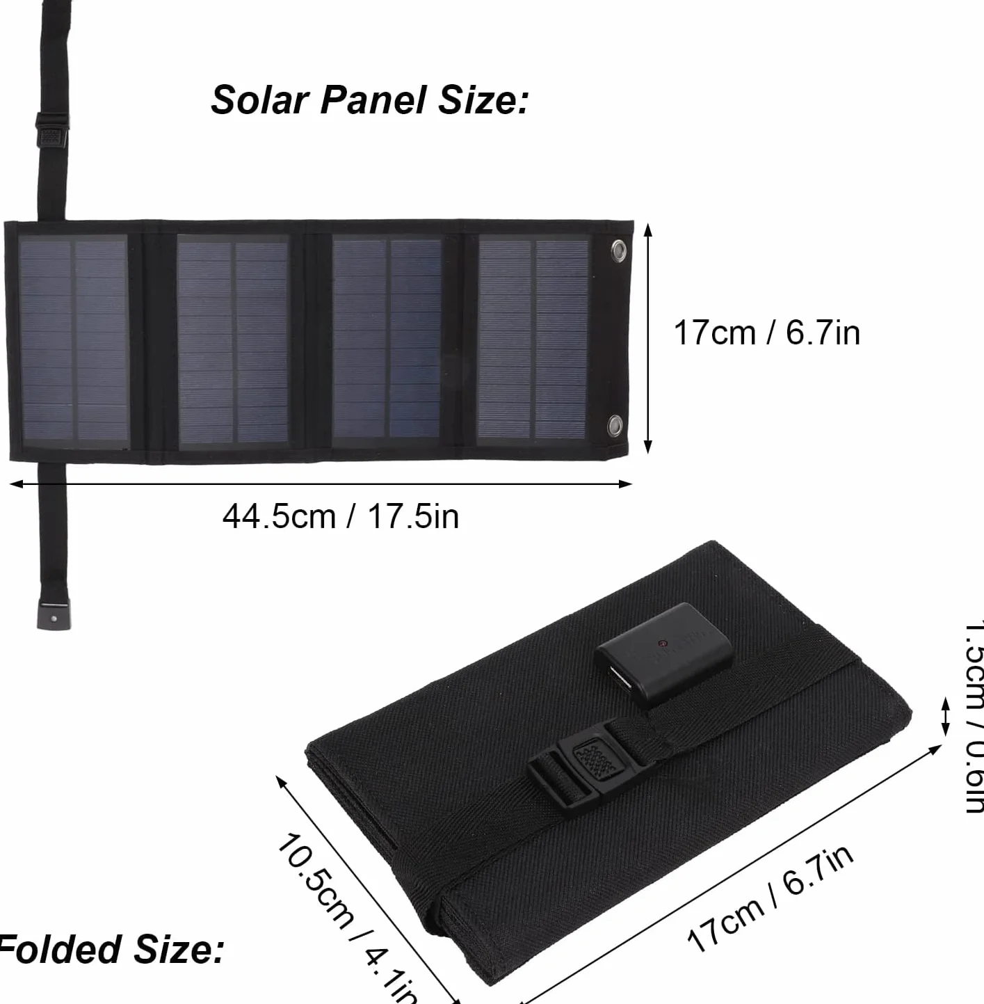 Ładowarka solarna 20W 5,5V składana przenośna zewnętrzna ładowarka do panelu słonecznego Power Bank wodoodporna bateria zewnętrzna kompatybilna ze smartfonami, tabletami i innymi urządzeniami do (21W)