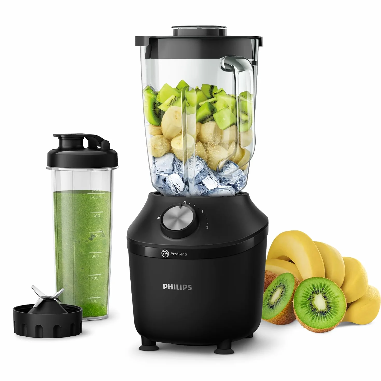 Philips Seria 3000 Blender 600 W Szklany Dzbanek 2 L Czarny HR2291/41