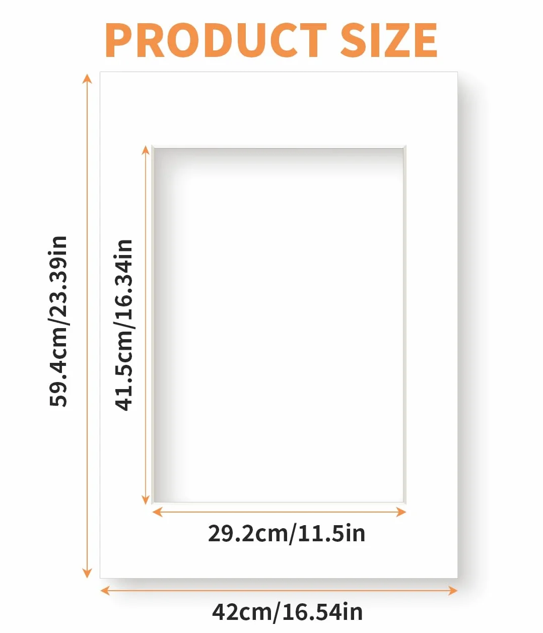 Passe-Partout z Kartonu A2 42x59,4 cm Biały 1.5 mm