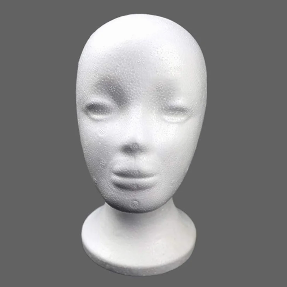 Styropianowy manekin kobieca głowa model kapelusz okulary peruka ekspozycja rekwizyty narzędzie do stylizacji styropianowy zestaw słuchawkowy stojak styropian głowa pianka do okularów peruk