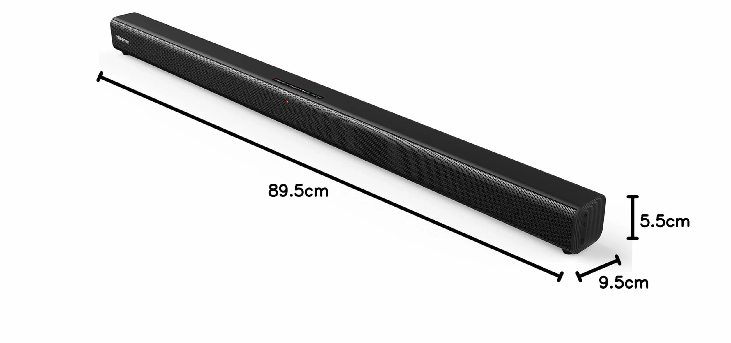 Hisense HS205G Soundbar 2.0, 120W, obsługuje Dolby Digital i DTS Virtual:X, Bluetooth, HDMI, USB, Optyczne wejście Audio