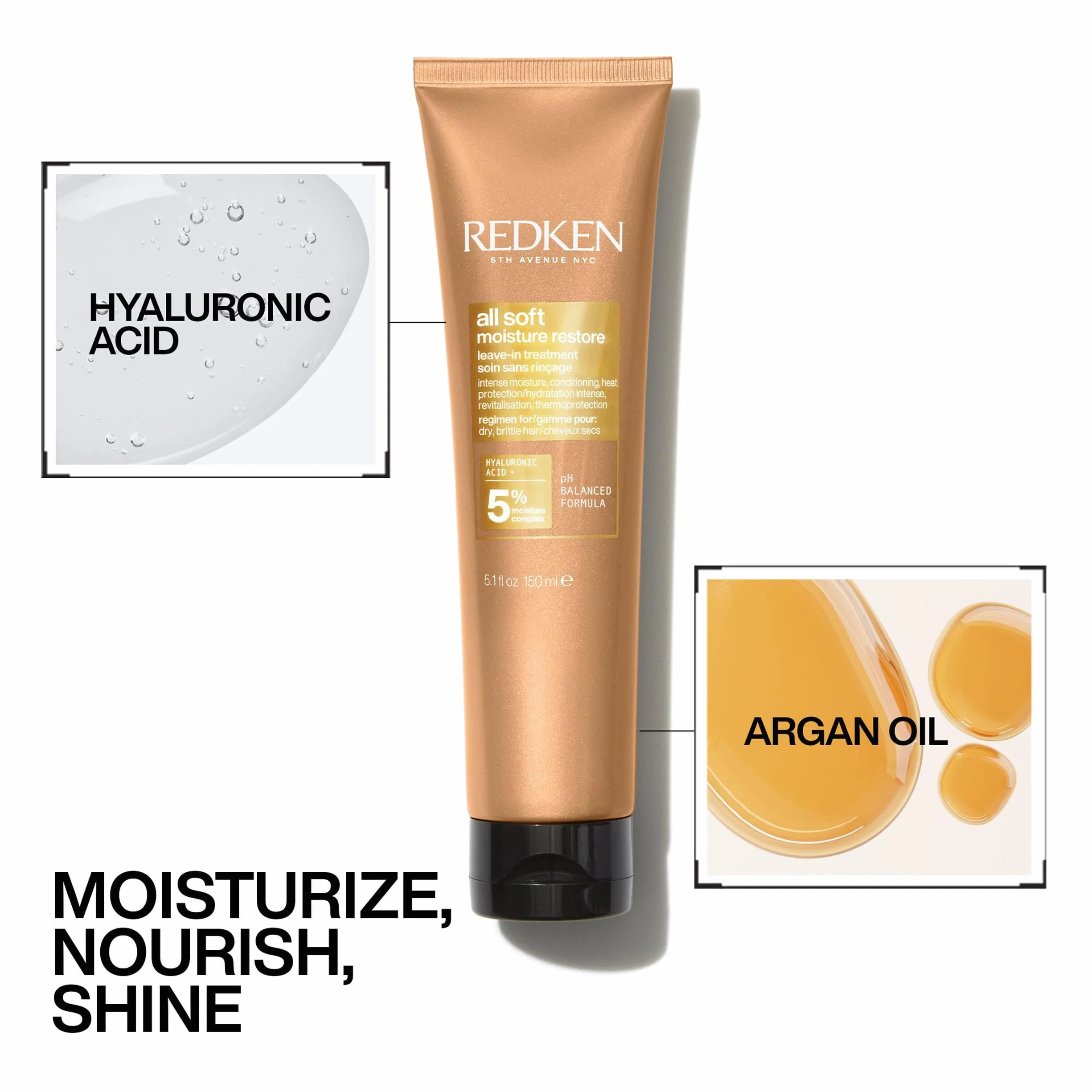 Redken All Soft Moisture Restore Maska do Włosów, 150 ml