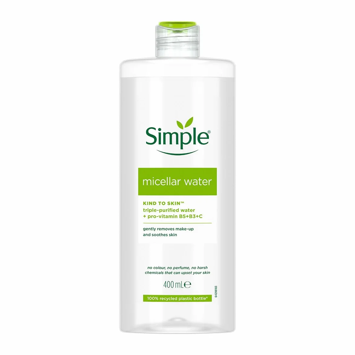 Simple Kind to Skin Micellar Micellar Cleansing Water UK # 1 marka do pielęgnacji skóry twarzy * Natychmiastowy nawilżający do demakijażu 400 ml