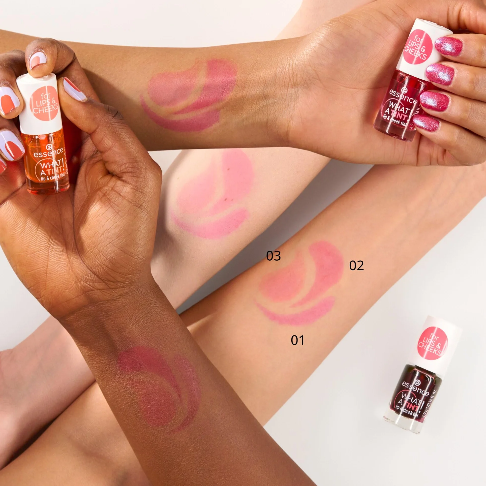 essence Tint do ust i policzków WHAT A TINT!, długotrwały, natychmiastowy wynik, naturalny (4.9ml)