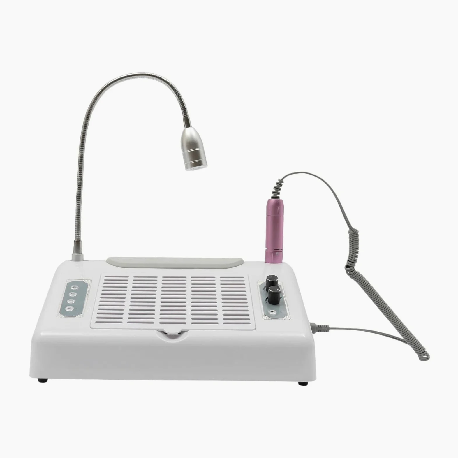 odkurzacz do paznokci, Urządzenie do manicure 5 w 1 z lampą UV LED do paznokci, suszarką, odkurzaczem i pochłaniaczem pyłu do frezarki do paznokci
