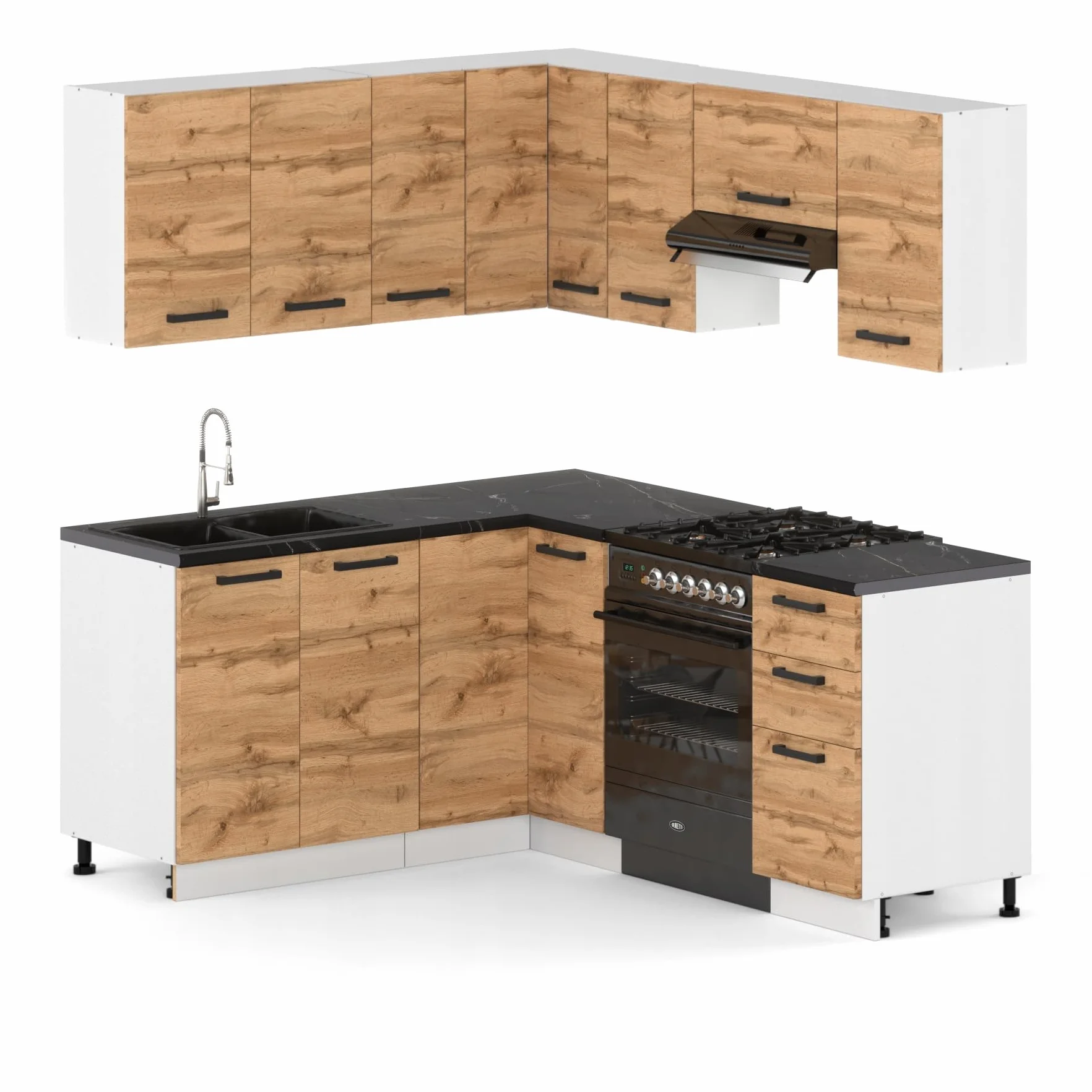 Szafka kuchenna dolna narożna 80x82x47 cm Dąb Wotan modułowa