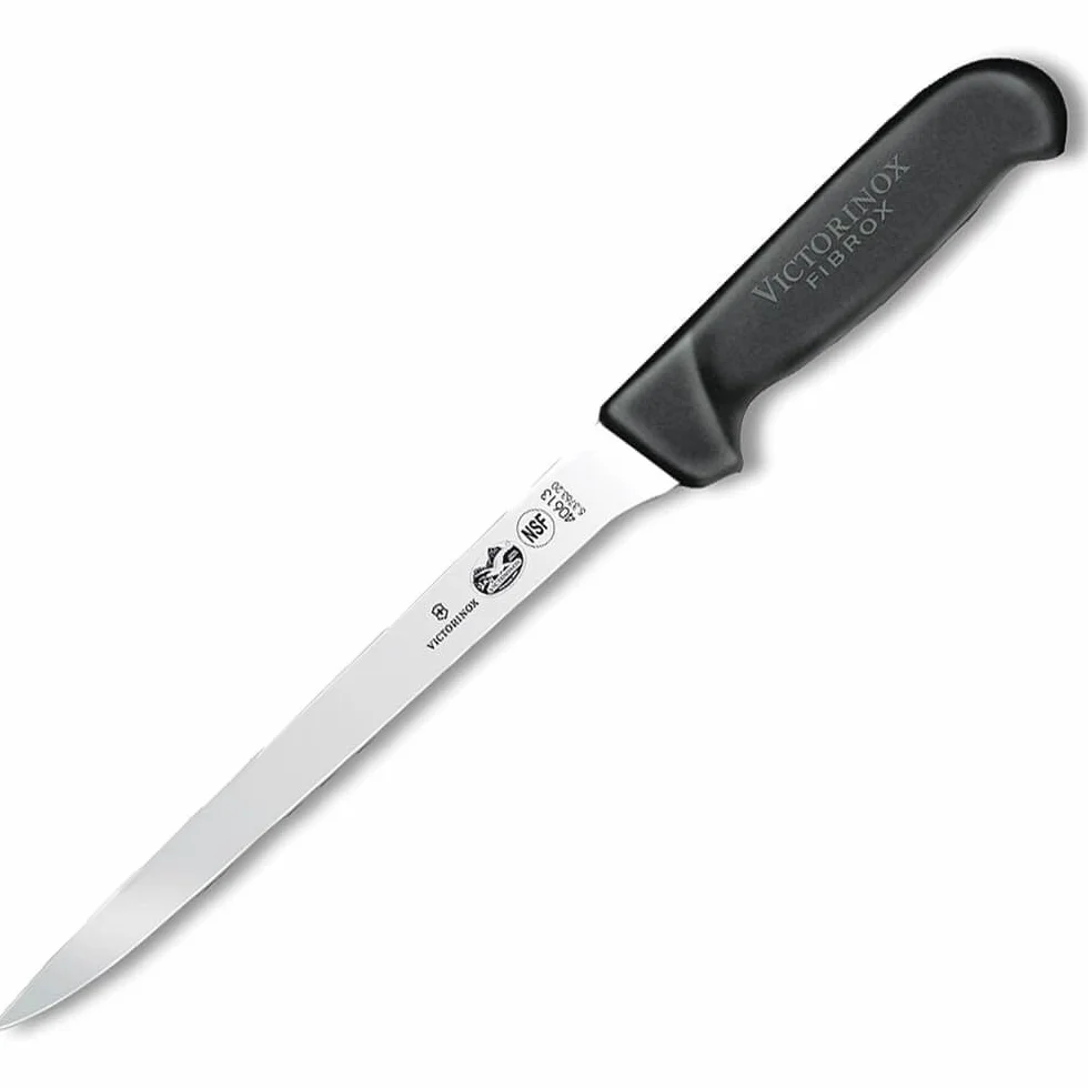 Victorinox Nóż do filetowania Fibrox 20 cm, stal nierdzewna, czarny