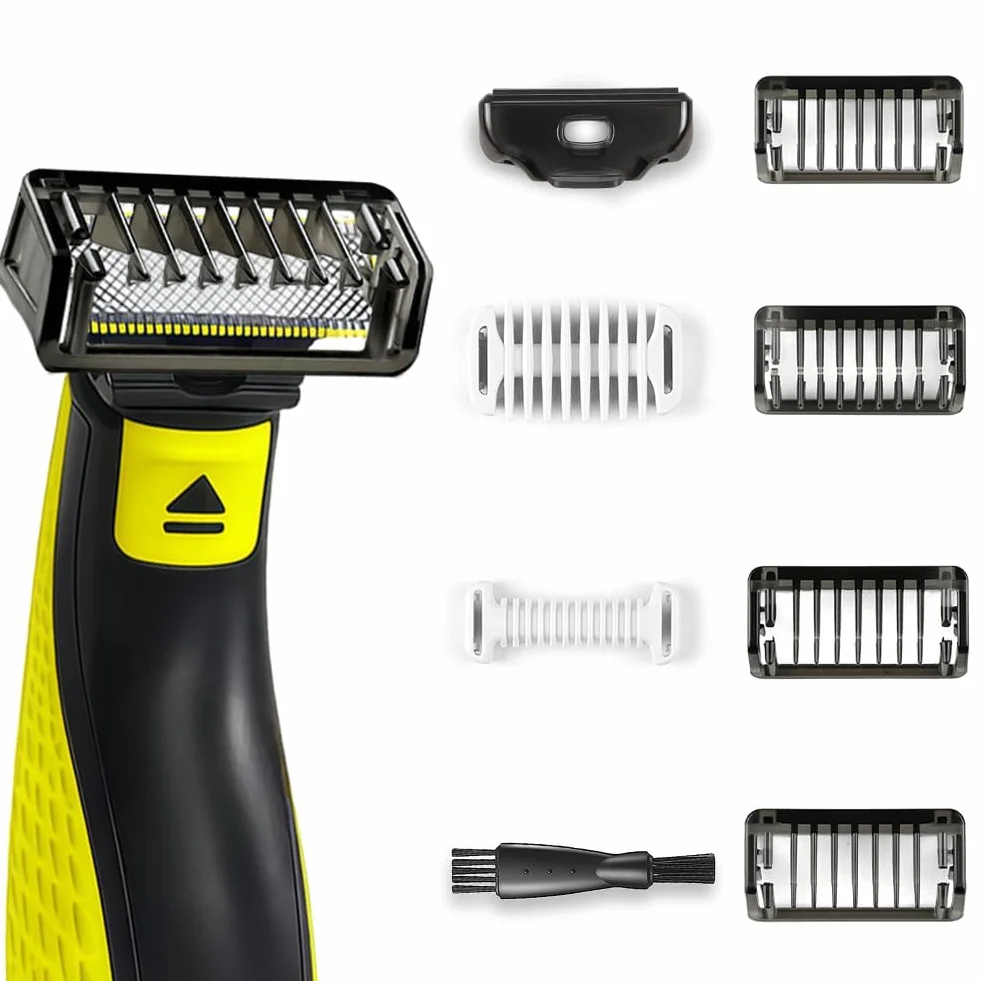 Flintronic 8 szt. nasadek grzebieni ochronnych, zestaw zamienny do trymera do brody, grzebienie prowadzące 1/2/3/5 mm i nasadka ochronna, grzebień ochronny skóry 0 mm i grzebień do ciała 3 mm, do O