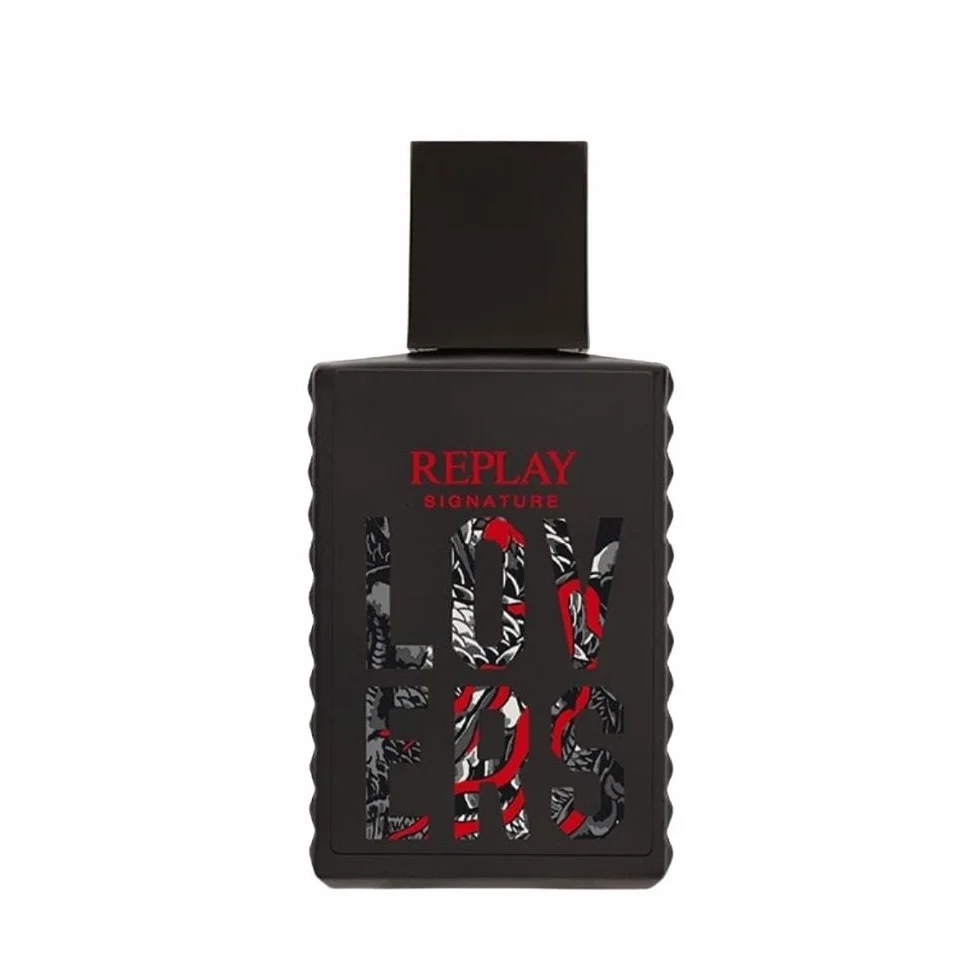 REPLAY - Signature Lovers for man Eau de WC - Drewniane, owocowe, intensywne, aromatyczne, energetyczne i niepowtarzalne. Butelka 100 ml