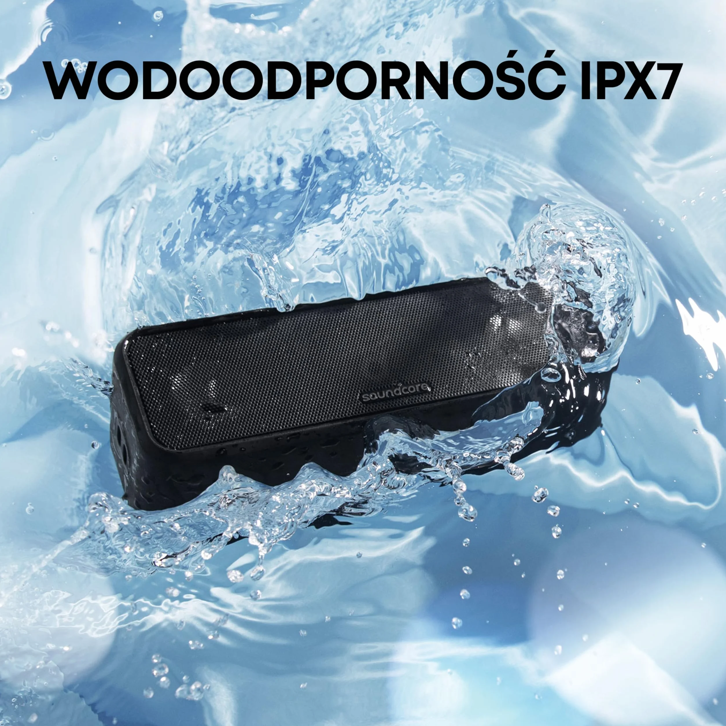 Soundcore 3 od Anker to głośnik Bluetooth ze stereo dźwiękiem, przetwornikami z czystą tytanową membraną, 24-godzinnym czasem odtwarzania, wodoodpornością IPX7 i technologią Bluetooth 5.0 (czarny)