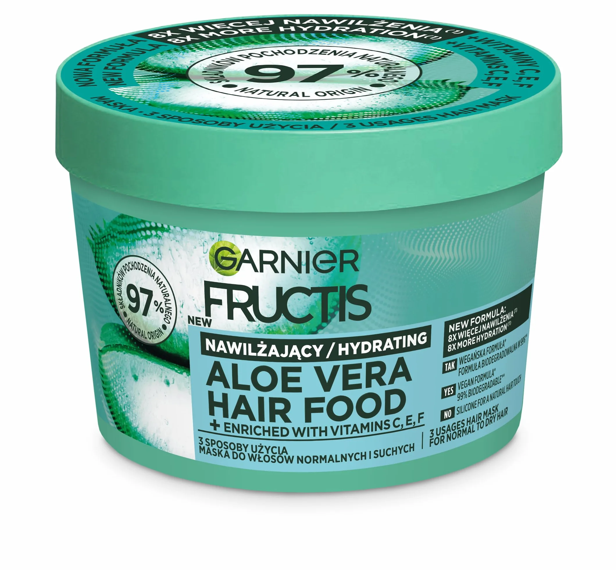 Garnier Fructis Hair Food Aloe Maska do włosów normalnych i suchych 400 ml