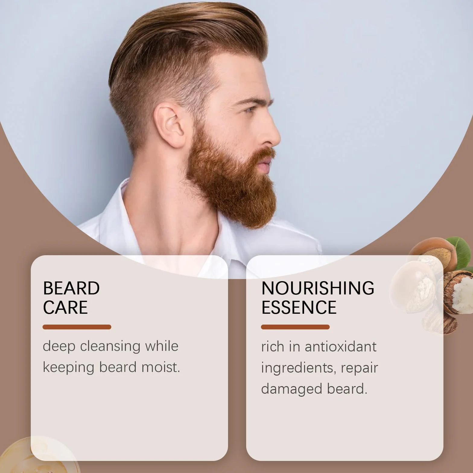 Beard Wash & Softener For Men, broda szampon do codziennej pielęgnacji i czyszczenia, zapewnia miękką, zadbaną broda